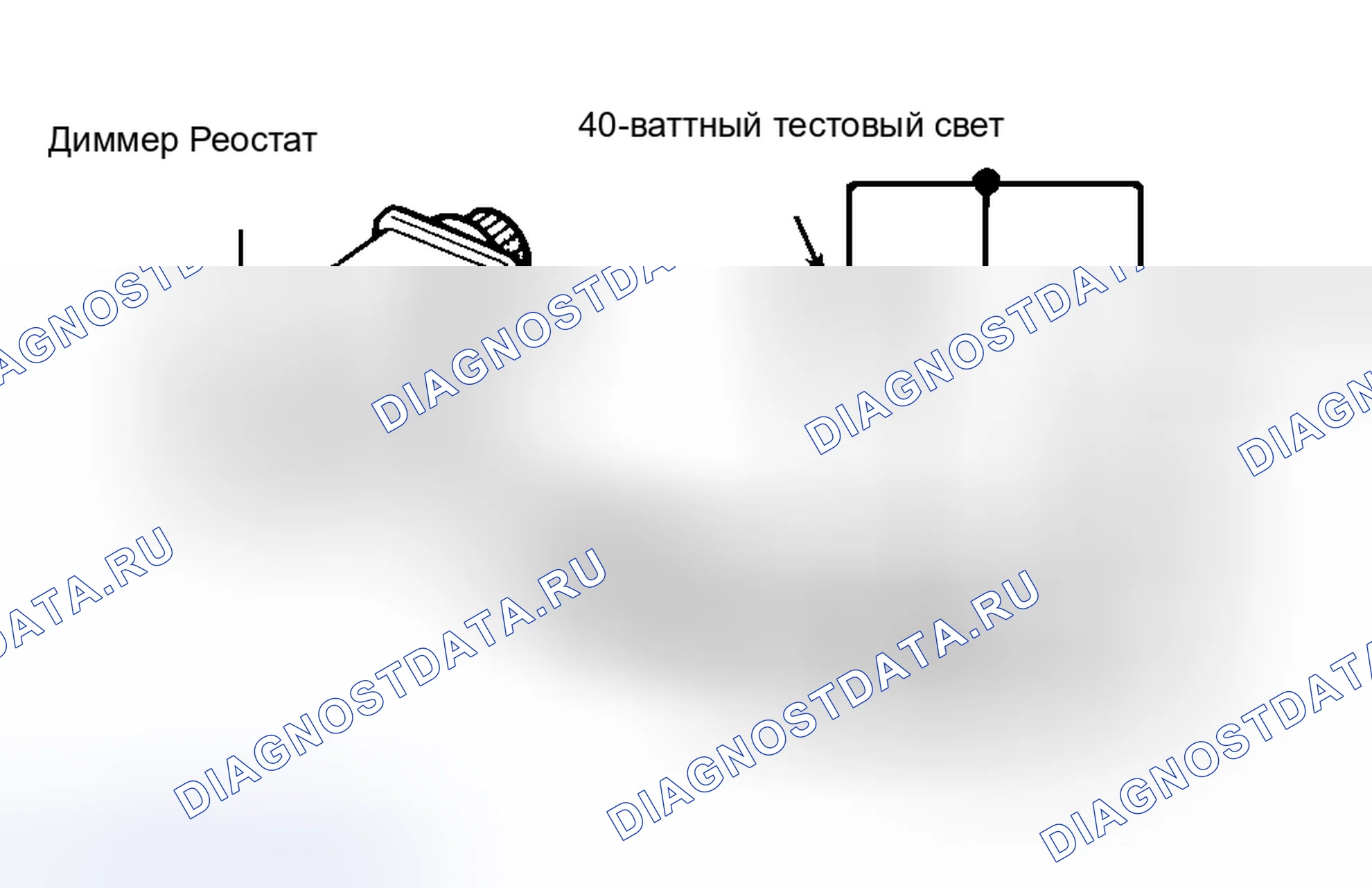 Рис. 1: ИСПЫТАНИЕ РЕОСТАТА ДИММЕРА. Chrysler Sebring I