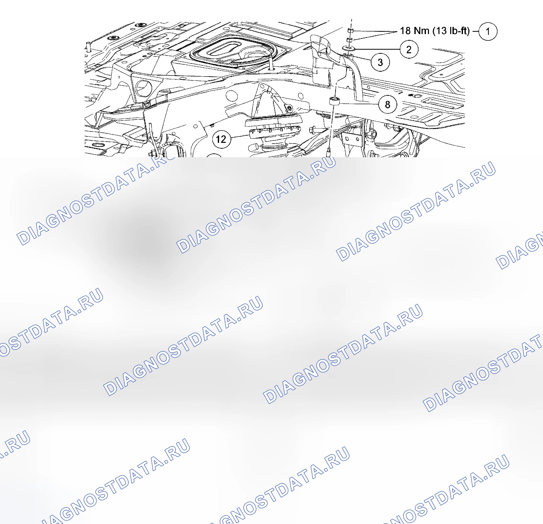 Рис. 12: Амортизатор и пружина в сборе - разнесенный вид. Ford Escape I рестайлинг