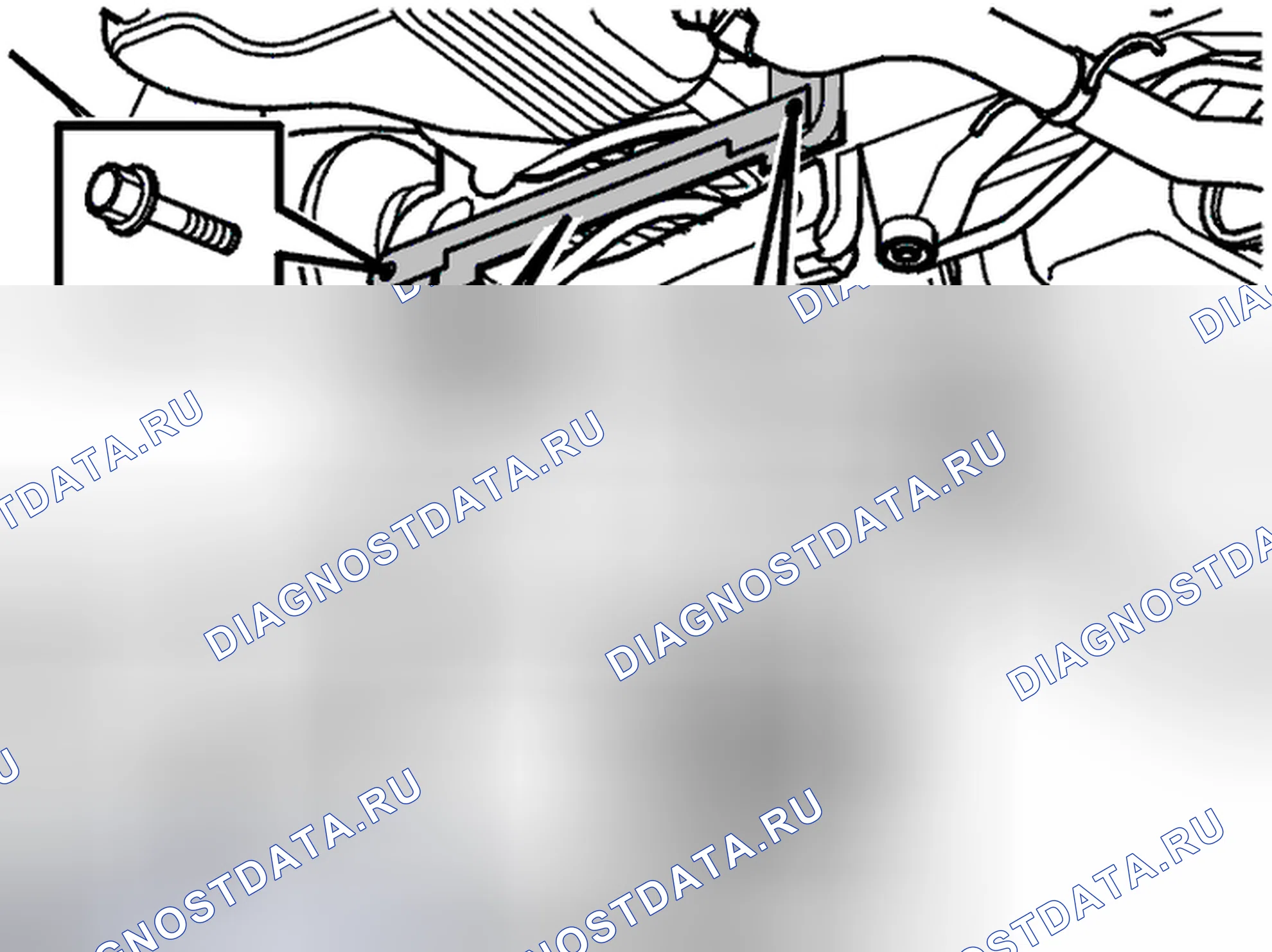Рис. 219: Удаление стяжного стержня. Volvo V70 II