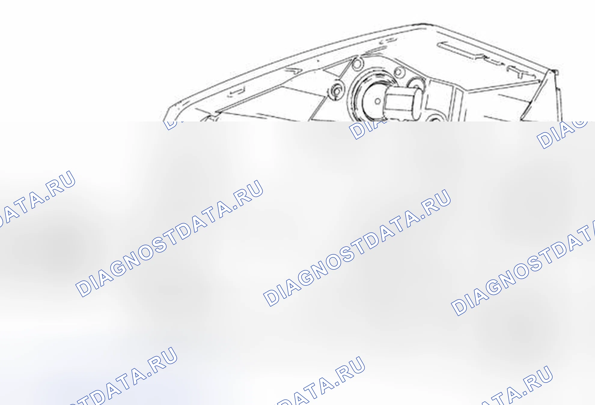 Рис. 43: Замена лампы задней лампы. Chevrolet Orlando I