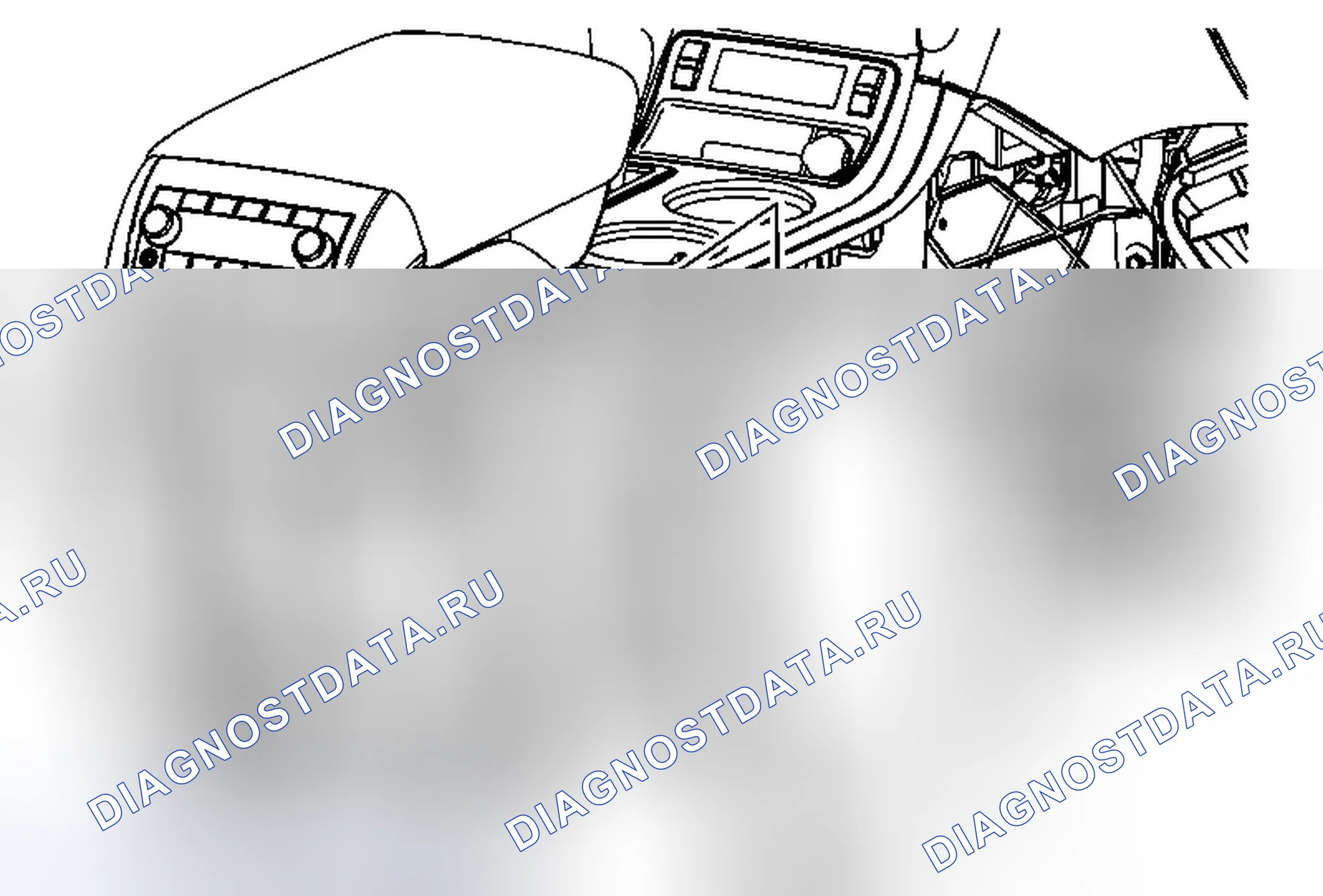 Рис. 211: Замена наполнителя консоли переднего пола (правая сторона). GMC Acadia I рестайлинг