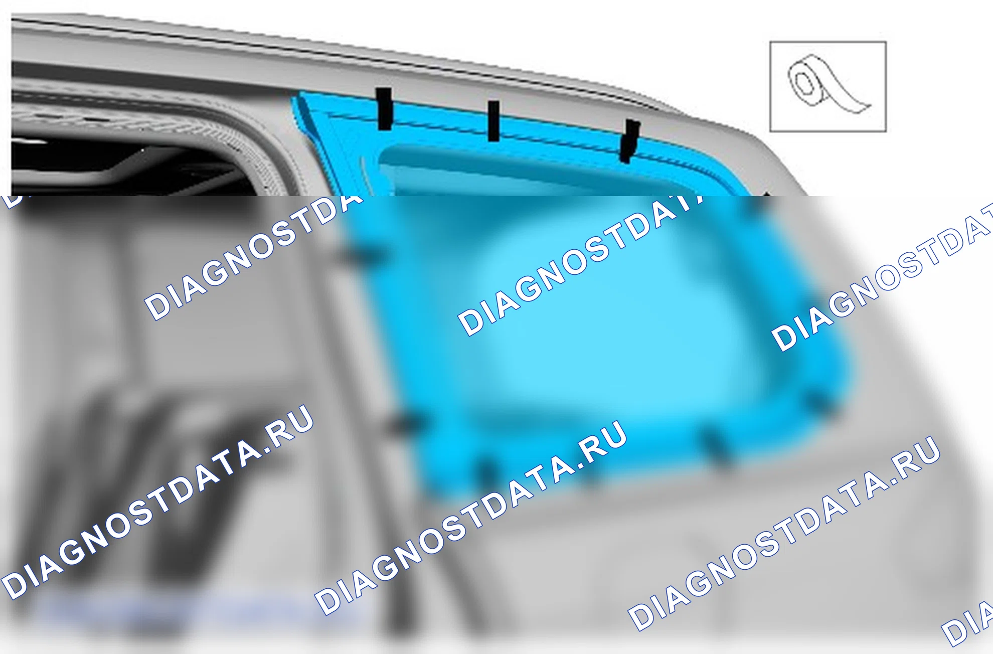 Как снять и установить стекло окна задней боковой части кузова. Ford Galaxy III