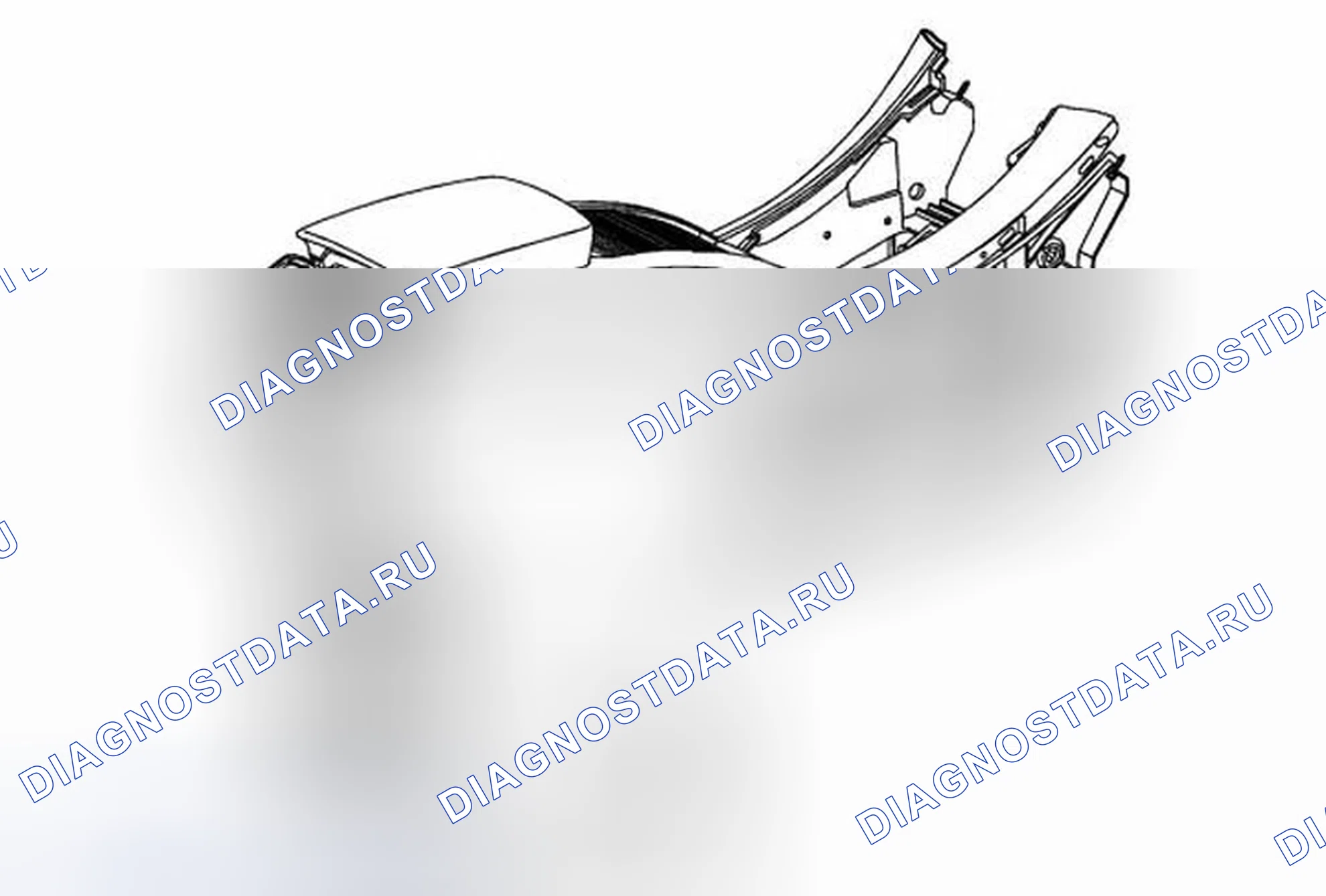 Рис. 25: Замена заднего воздуховода консоли переднего пола (CJ2). Buick LaCrosse II