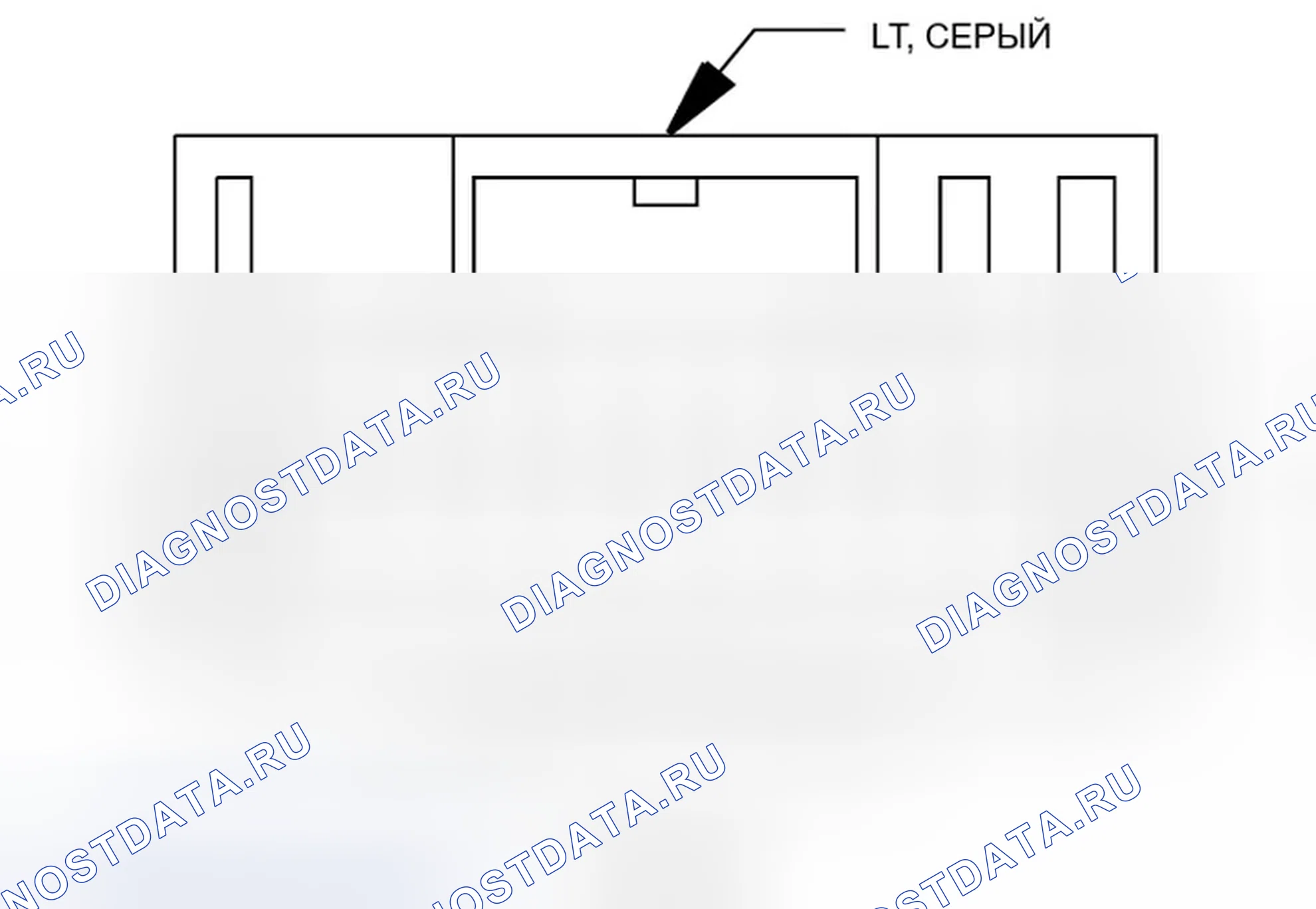 Рис. 292: Вид с торца встроенного соединителя (C202). Jeep Compass I