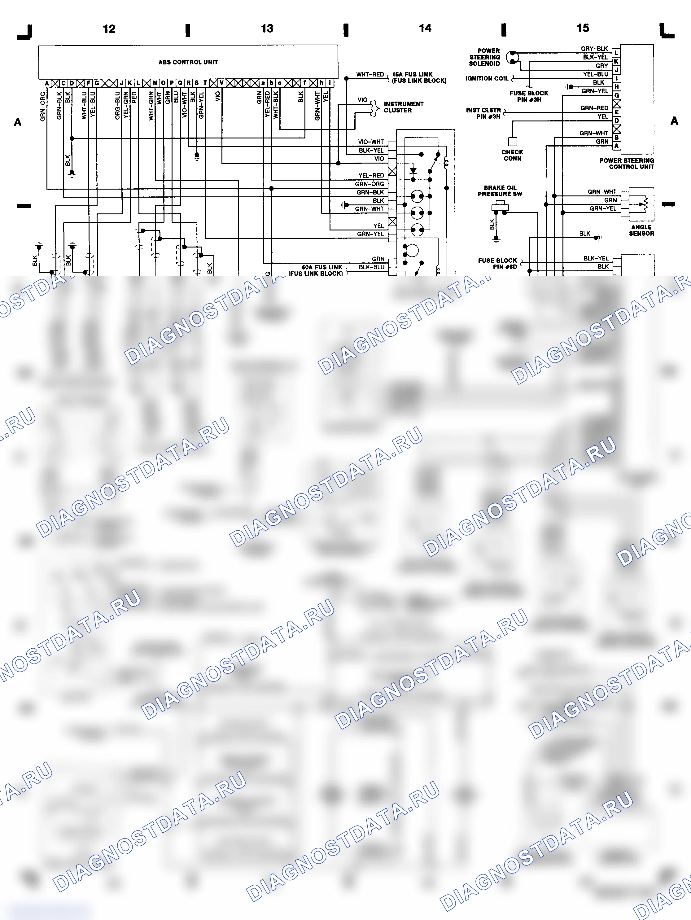 Anti-Lock Brake System and Power Steering Control. Mazda 929 HC