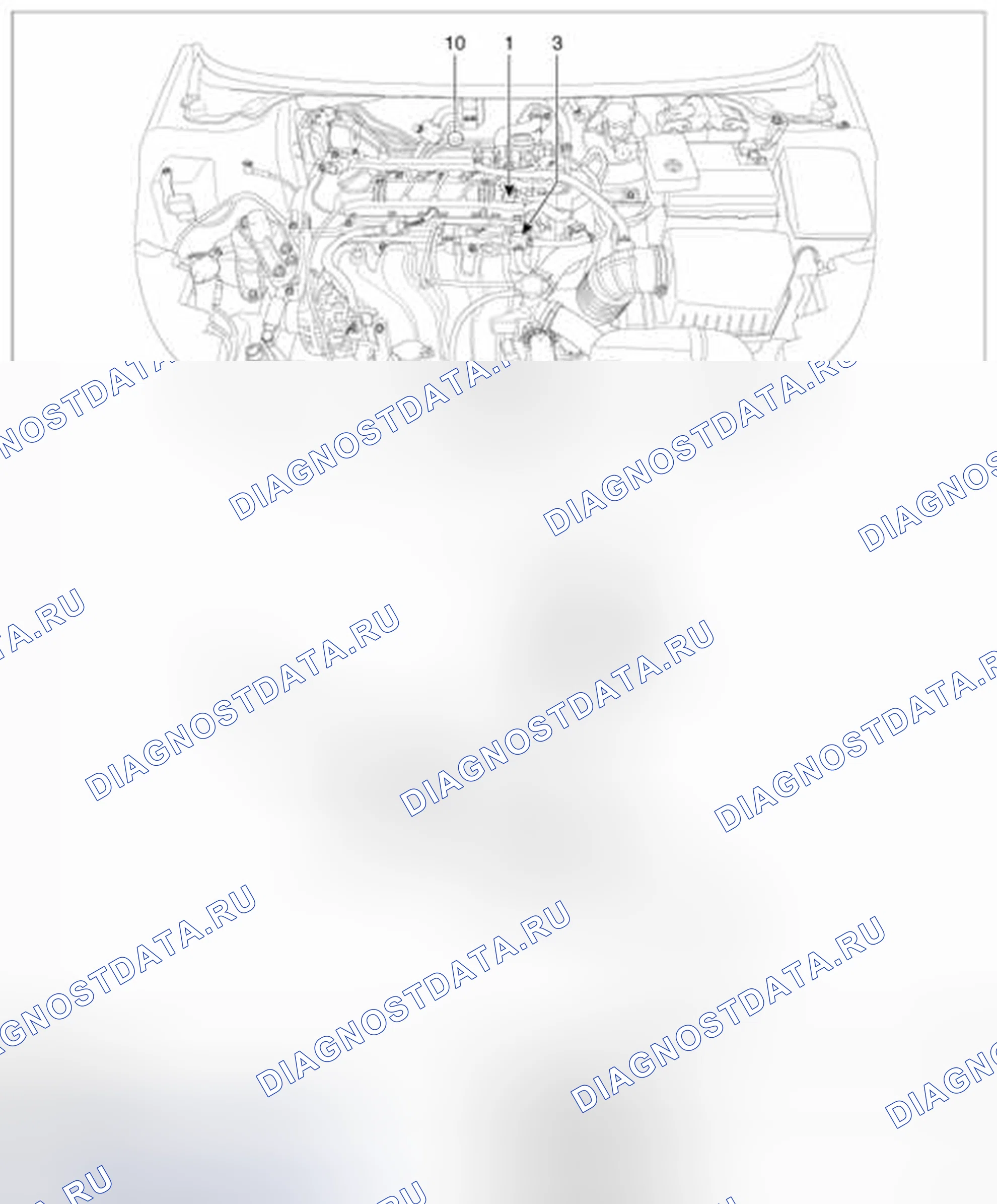 Рис. 2: Расположение компонентов. BMW 6 серия F06/F13/F12