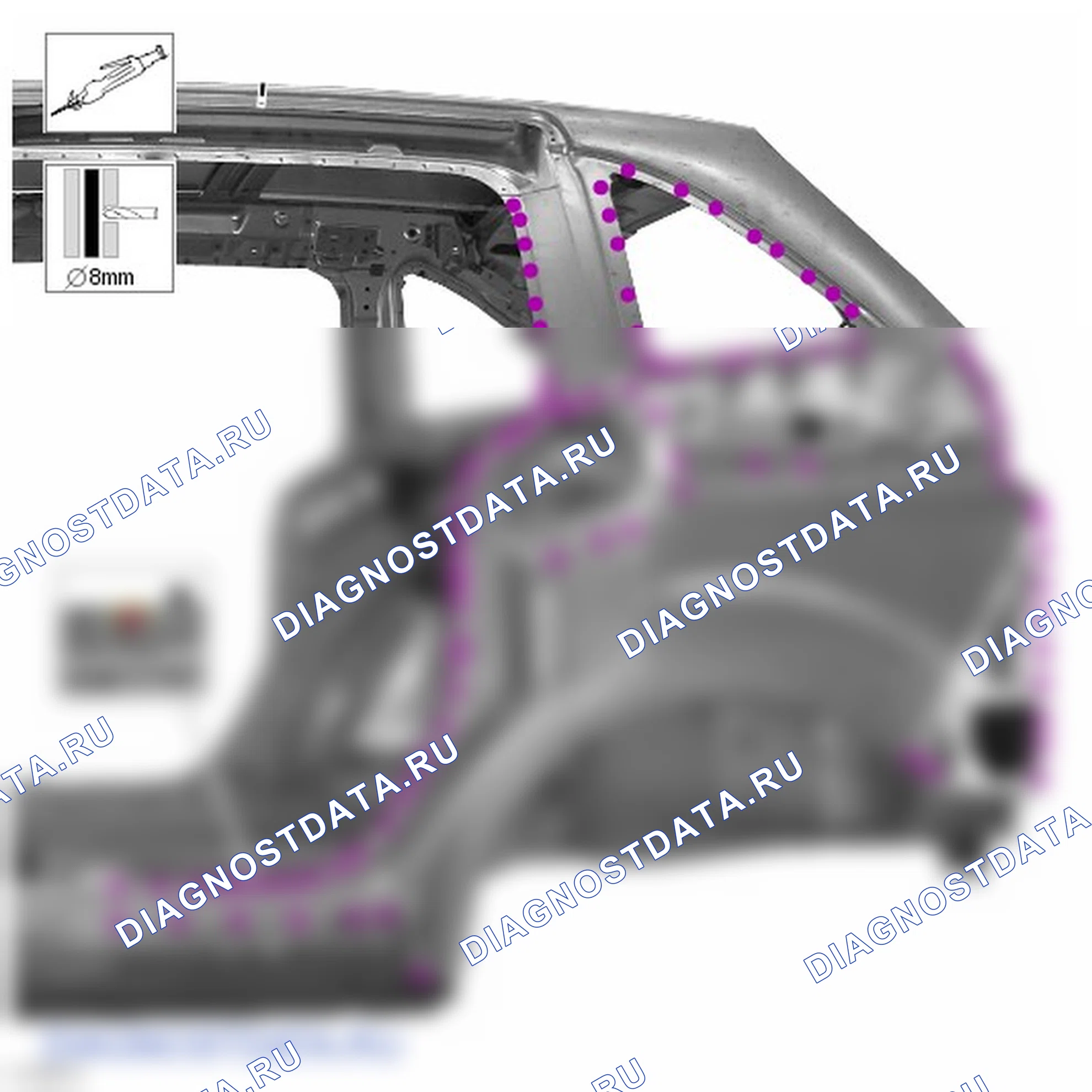 Как снять и установить левую панель задней боковой части кузова. Ford Grand C-MAX II рестайлинг