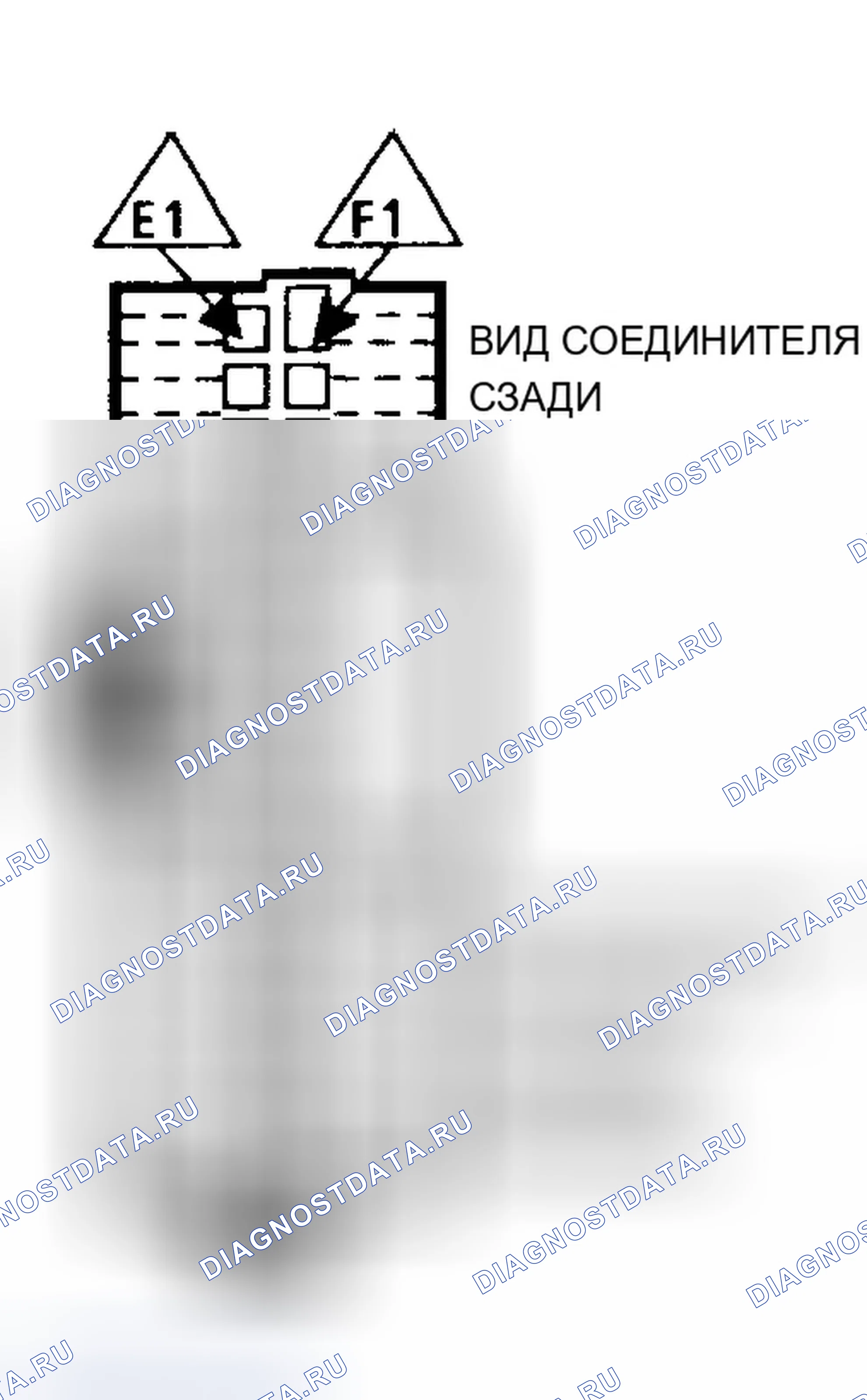 Рис. 40: Идентификатор разъема E-F терминала блок управления силовым агрегатом (PCM) (блок управления силовым агрегатом) - синий (4 из 4) (серия 5.7L " C " и " K " с 4L80-E A / T). Chevrolet Suburban C1500 