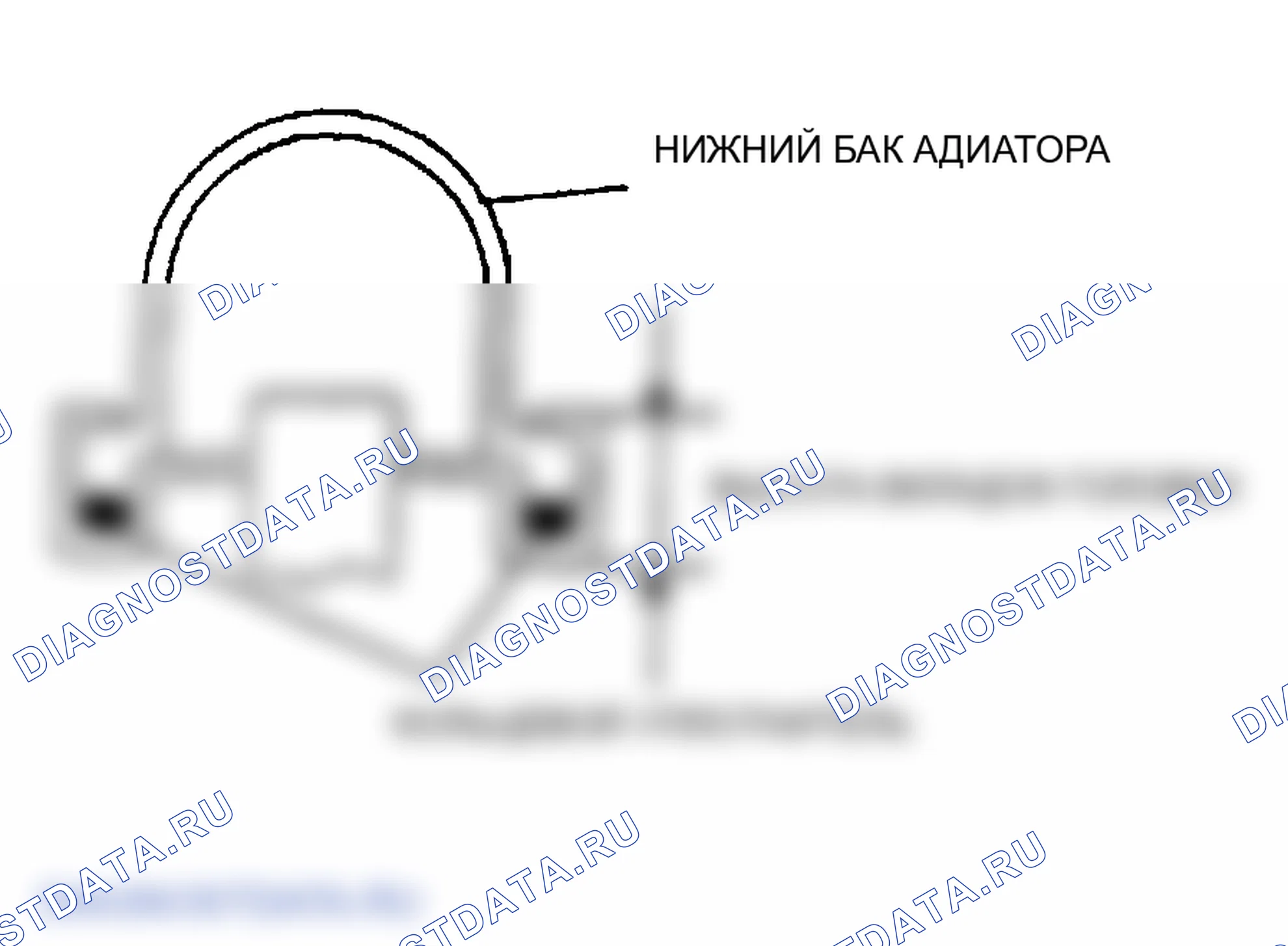 Рис. 327: Примечание по демонтажу внешнего бака радиатора (в маслоохладителе бака). Mazda MPV III
