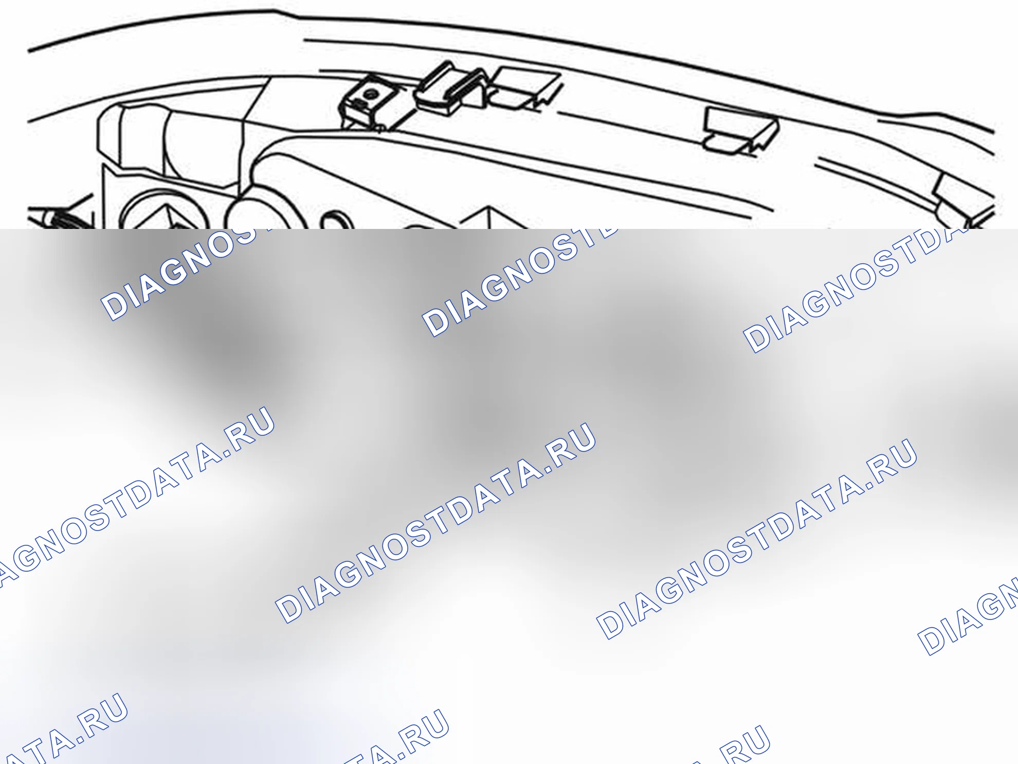 Рис. 19: Снятие лампы дальнего света. Volvo XC70 I рестайлинг