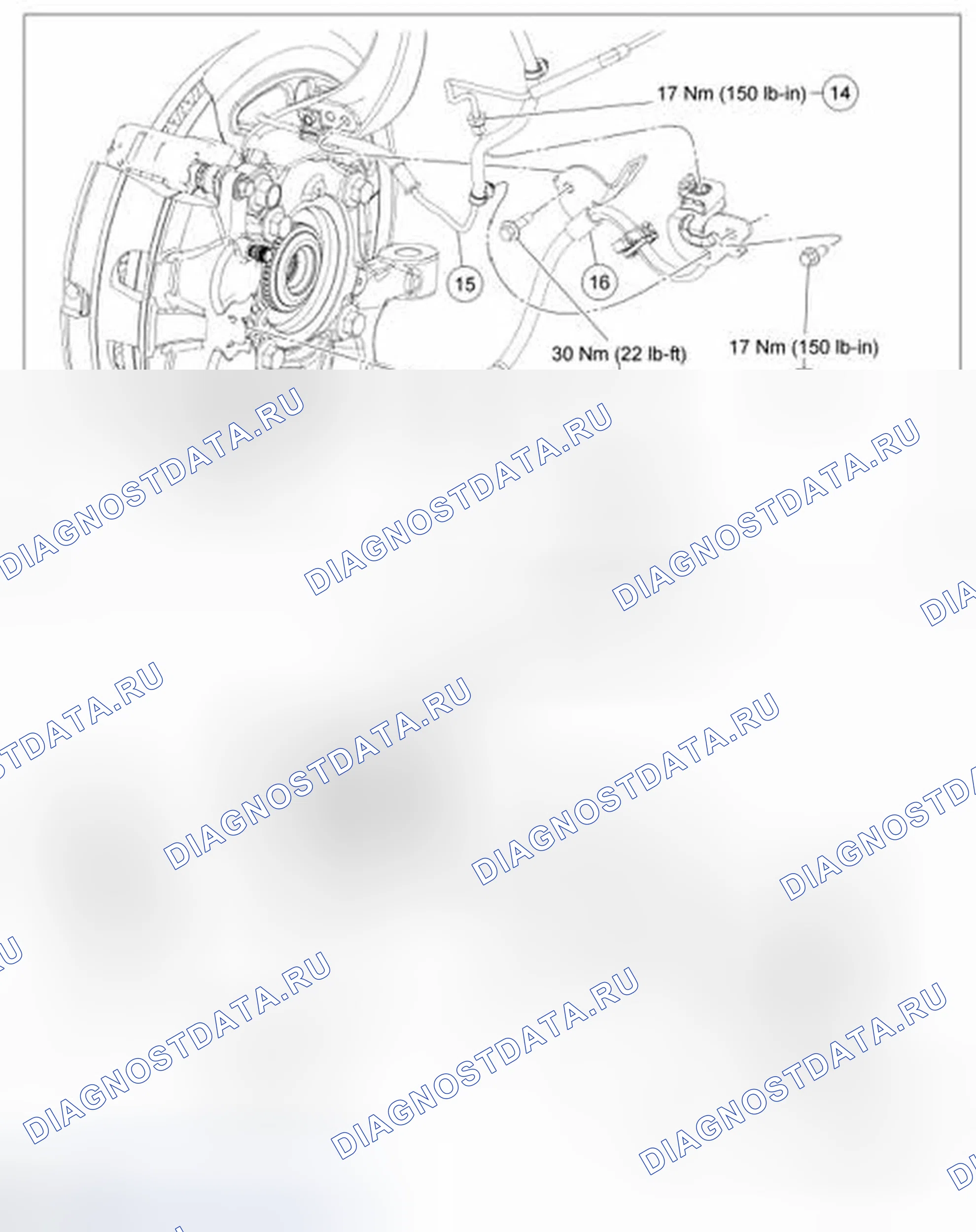 Рис. 5: Дисковая тормозная система - разнесенный вид. Ford Expedition III
