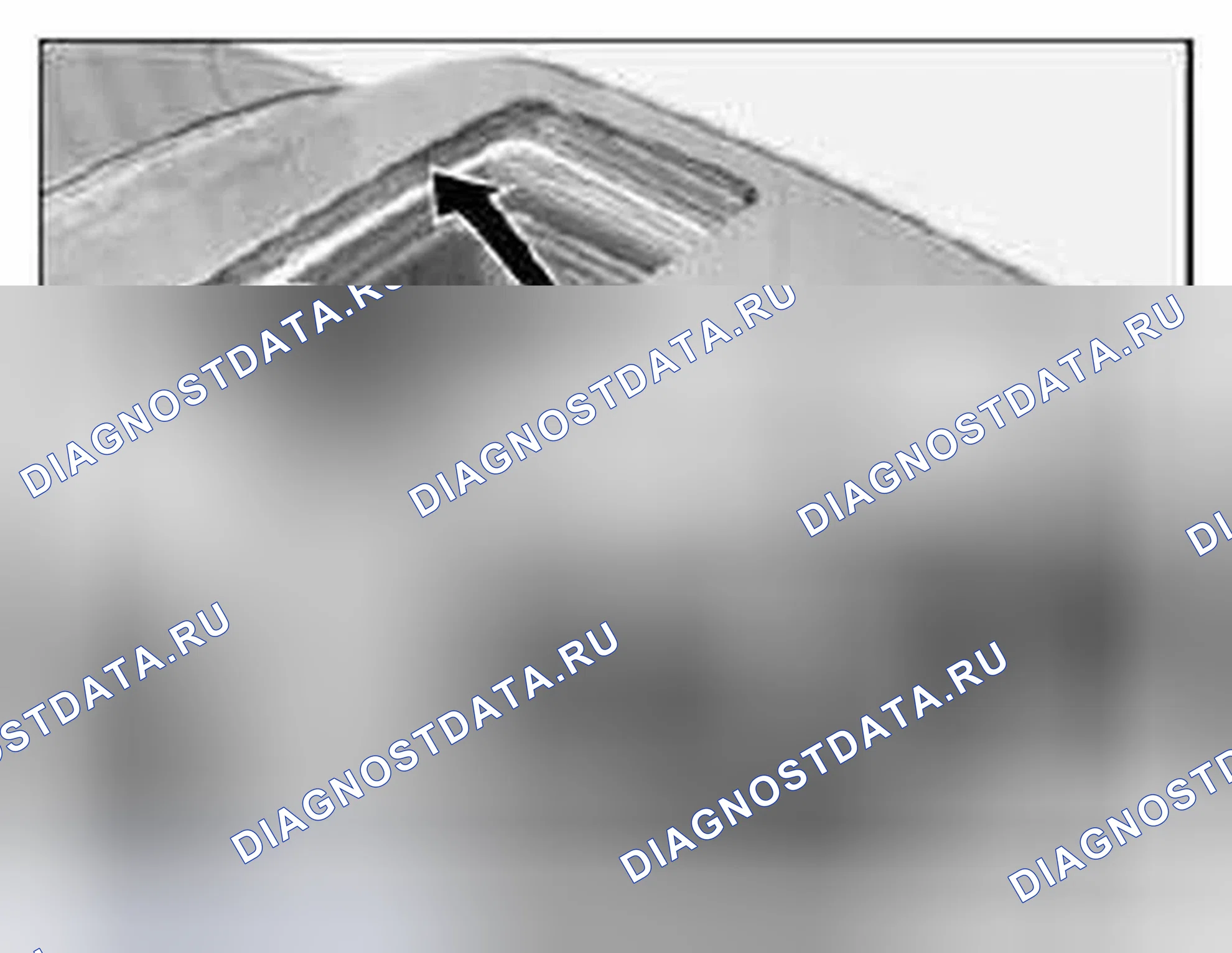 Рис. 25: 54 12 497 Снятие и установка/замена чернового дефлектора для стеклянных салазок/наклонных люков. BMW M5 E60/E61