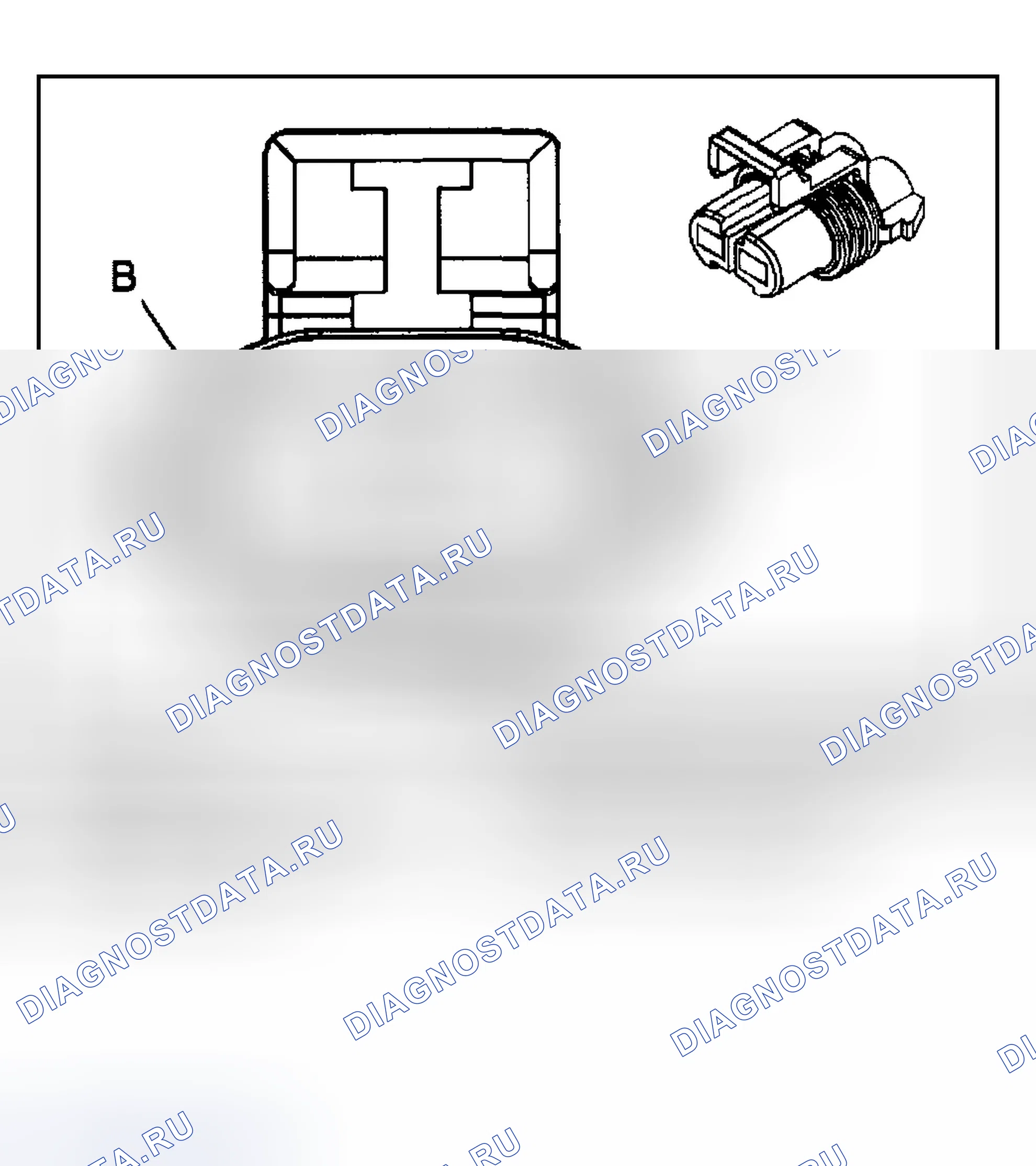 Рис. 18: Виды с торца соединителя ABS. Chevrolet Suburban K2500 GMT800