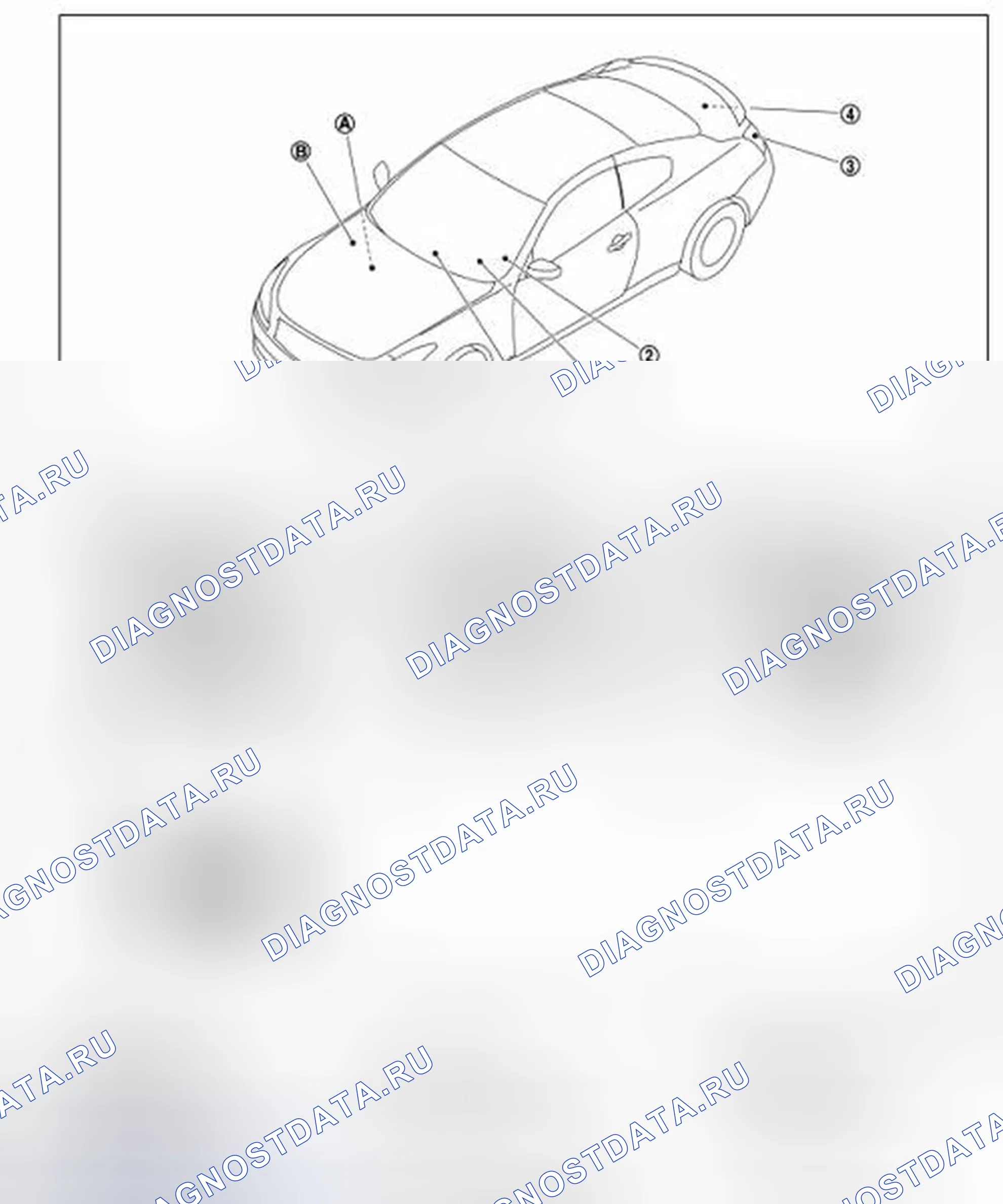 Рис. 12: Расположение компонентов. Infiniti G37 IV рестайлинг