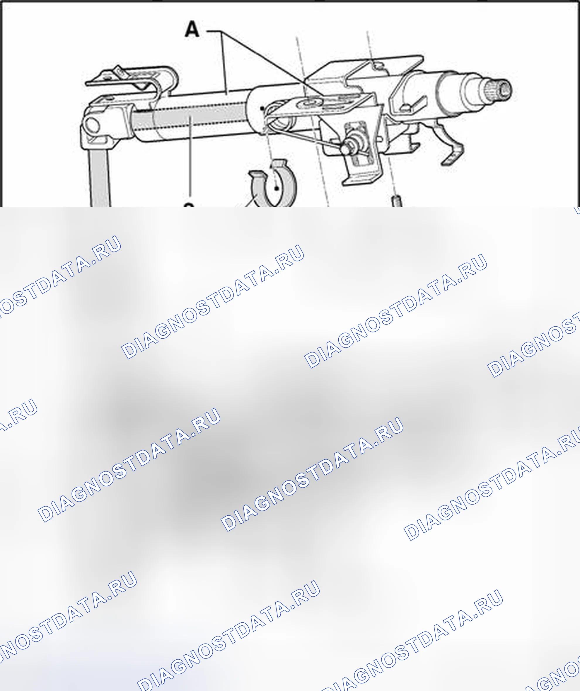 Рис. 15: Рулевая колонка, идентификация. Volkswagen Golf Mk4
