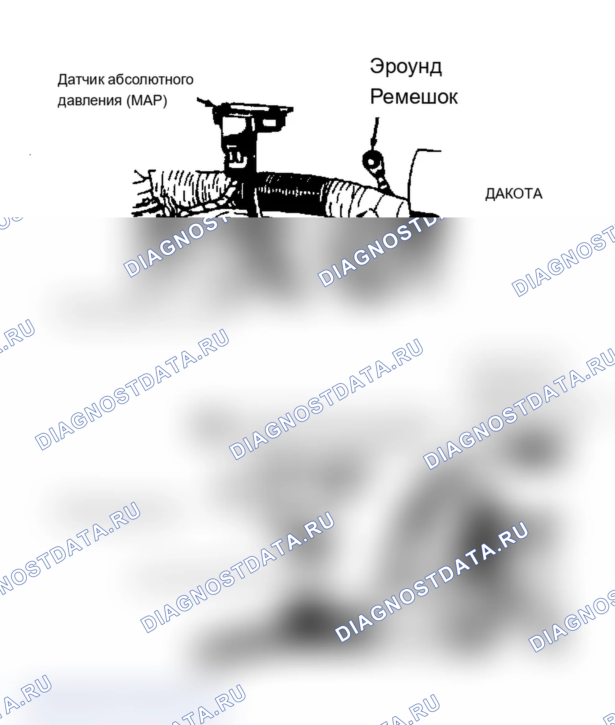 Рис. 11: АБСОЛЮТНОЕ ДАВЛЕНИЕ во впускном коллекторе (КАРТА). Dodge Dakota Shelby 