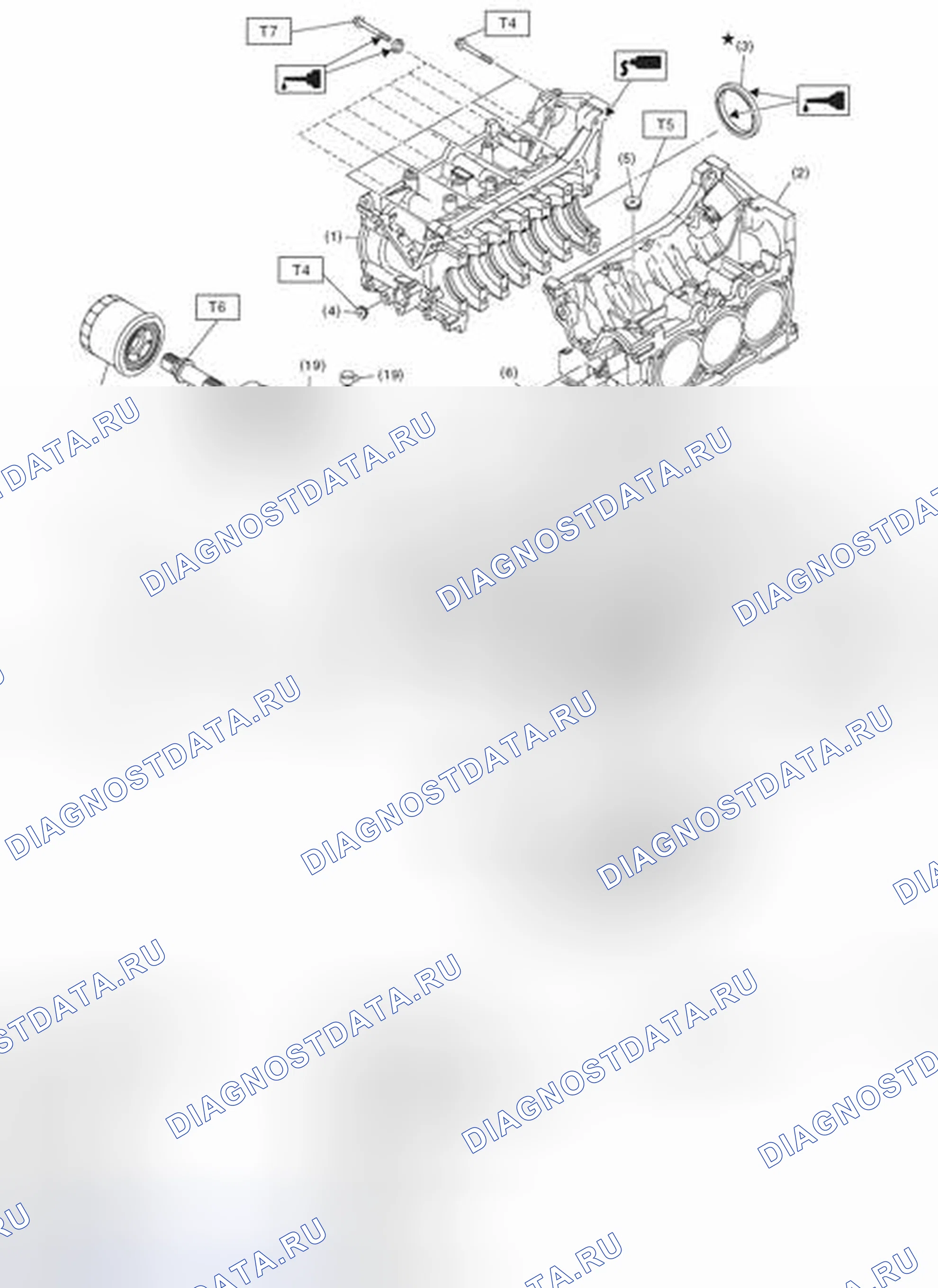Рис. 474: БЛОК ЦИЛИНДРОВ. Subaru Outback BR рестайлинг