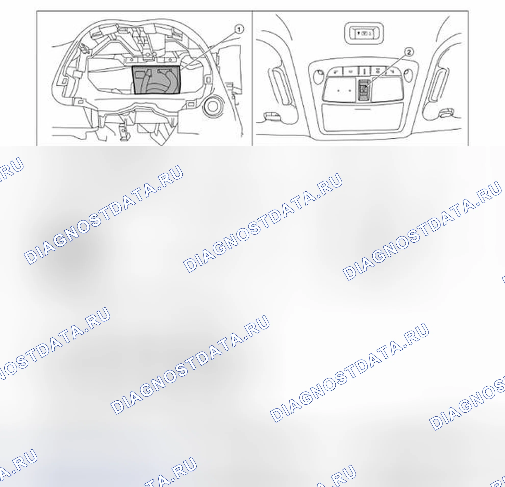 Рис. 320: MOONROOF: Расположение компонентов. Nissan Pathfinder IV рестайлинг