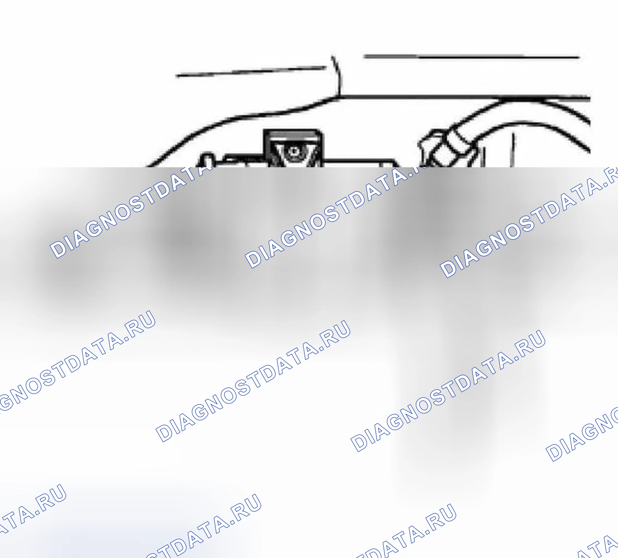 Рис. 14: Определение положения установки топливного фильтра. Audi A8 D2
