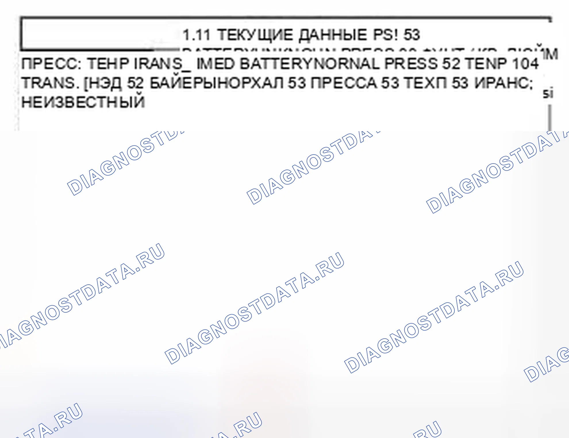 Рис. 73: Данные инструмента сканирования монитора. Hyundai Veracruz I