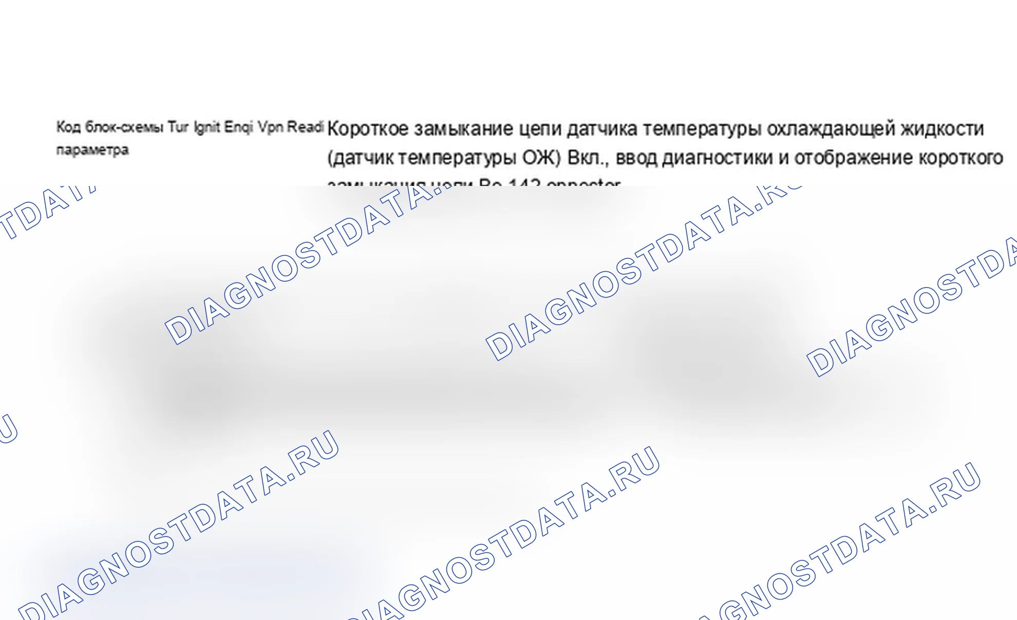 Рис. 61: Блок-схема, код 14 - замкнутая цепь датчика температуры охлаждающей жидкости (датчик температуры ОЖ). Cadillac Fleetwood 75 Series