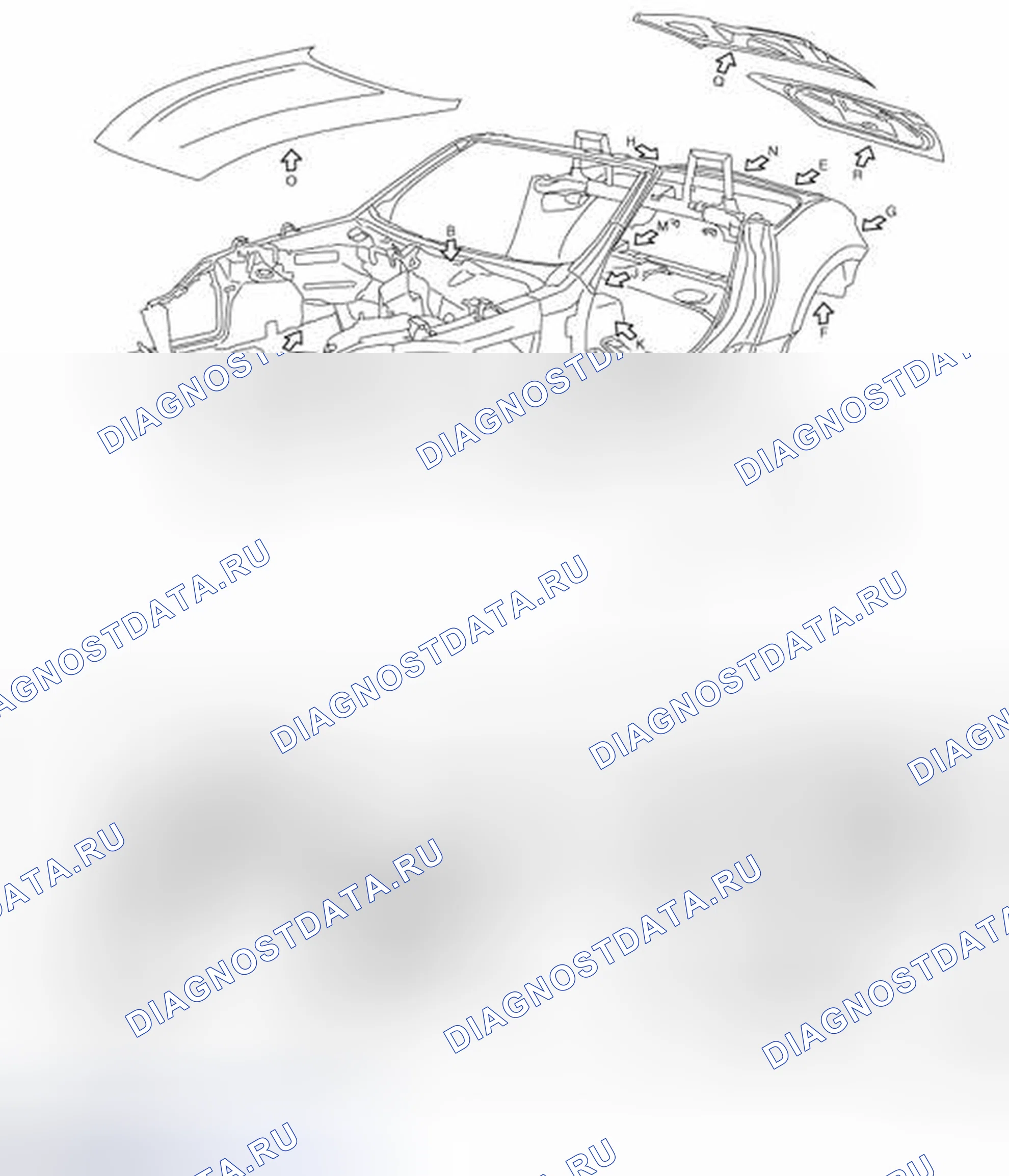 Рис. 83: Уплотнение корпуса. Nissan 370Z I рестайлинг