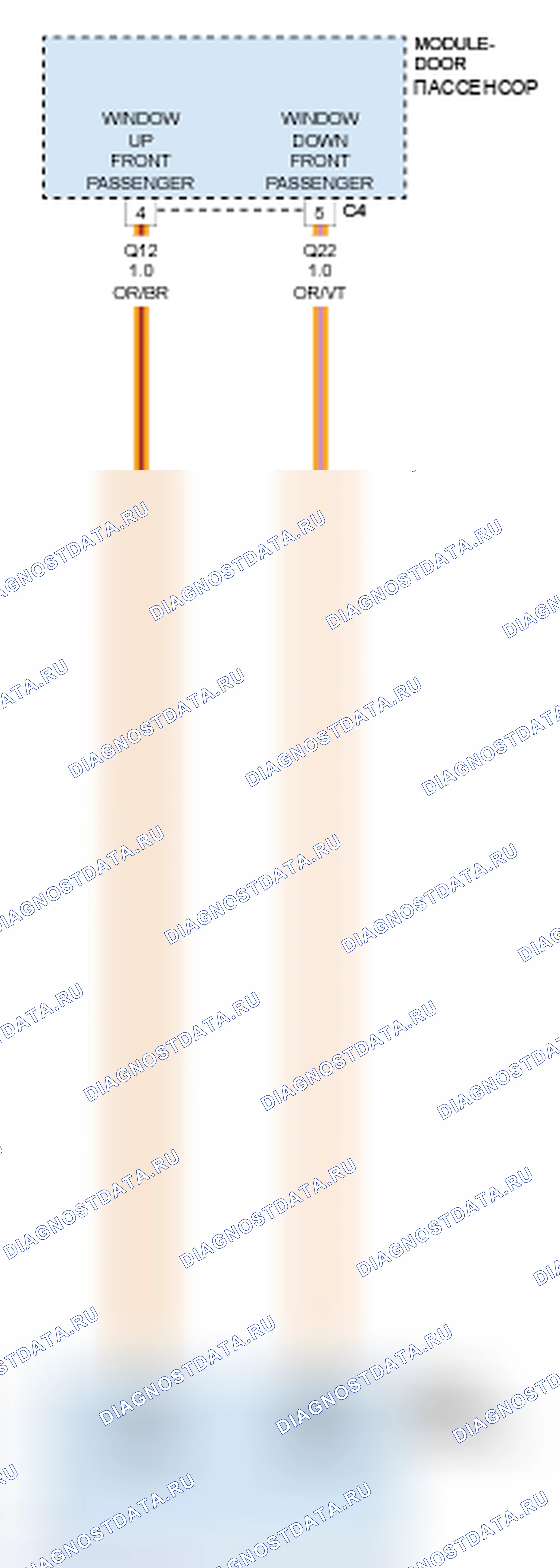 Рис. 236: B18BA-11-УПРАВЛЕНИЕ ОКНОМ - КОРОТКОЕ ЗАМЫКАНИЕ ЦЕПИ НА ЗЕМЛЮ. RAM 1500 IV