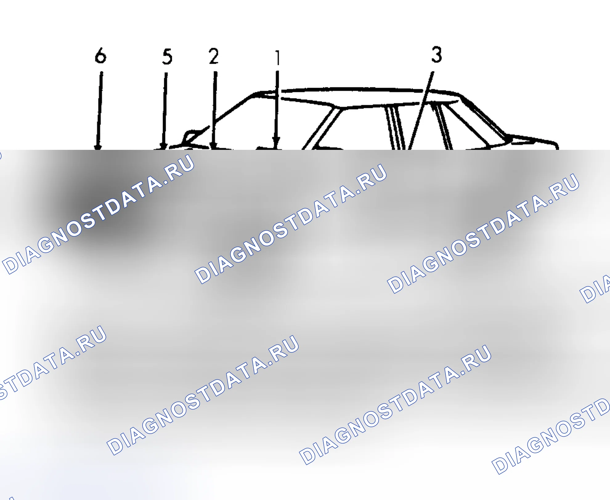 Рис. 15: РАСПОЛОЖЕНИЕ ИНФОРМАЦИОННЫХ МЕТОК. Mitsubishi Galant V