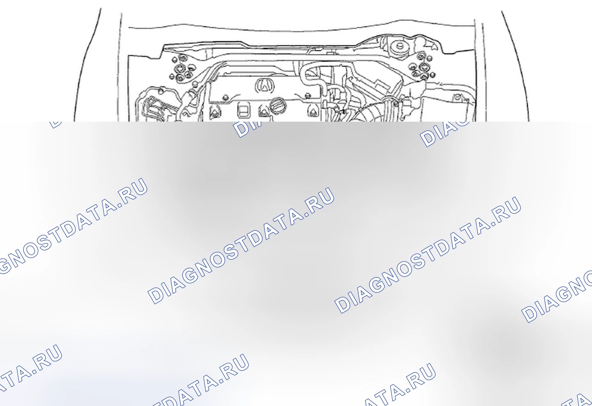 Рис. 135: Указатель расположения компонентов. Acura TSX II