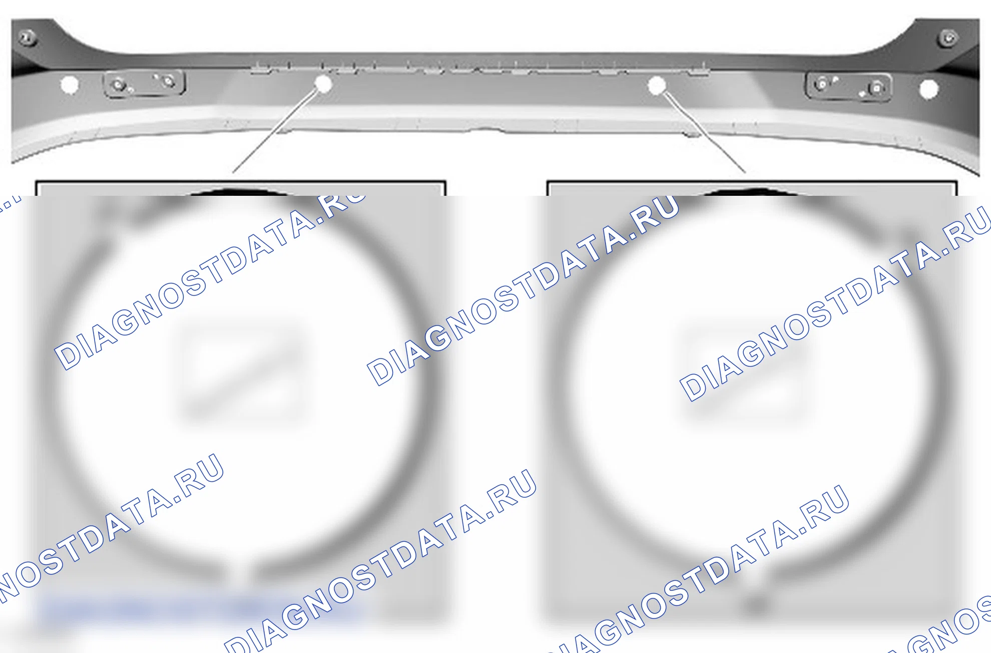 Разборка и сборка кожуха заднего бампера. Ford Tourneo Courier I