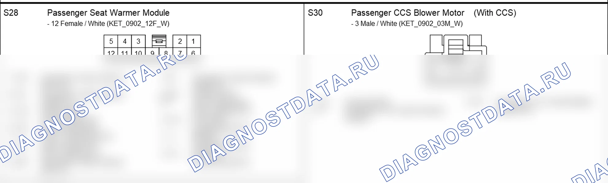 Распиновка разъёма S28 — seat harness. Hyundai Santafe Sport DMA