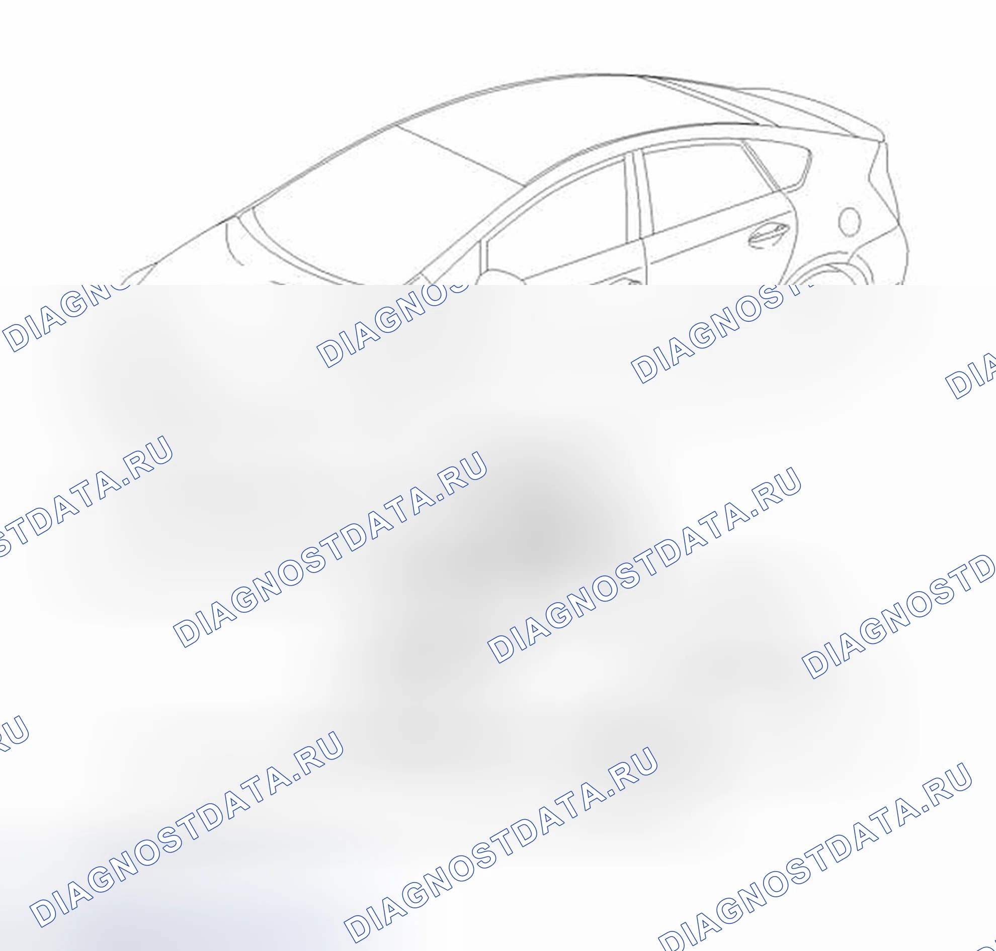 Рис. 133: ИЛЛЮСТРАЦИЯ. Toyota Prius PHV pre-III