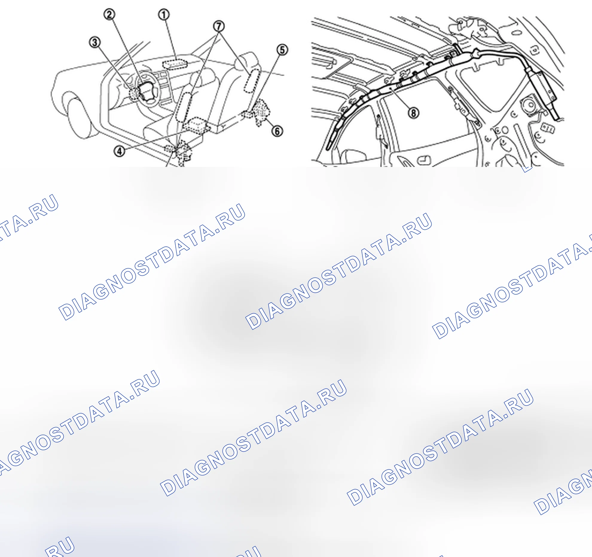 Рис. 41: Расположение компонентов. Honda Inspire I