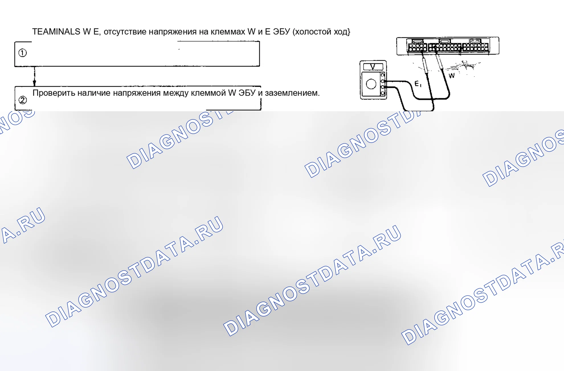 Рис. 66: Клеммы W - E1. Toyota 4Runner I