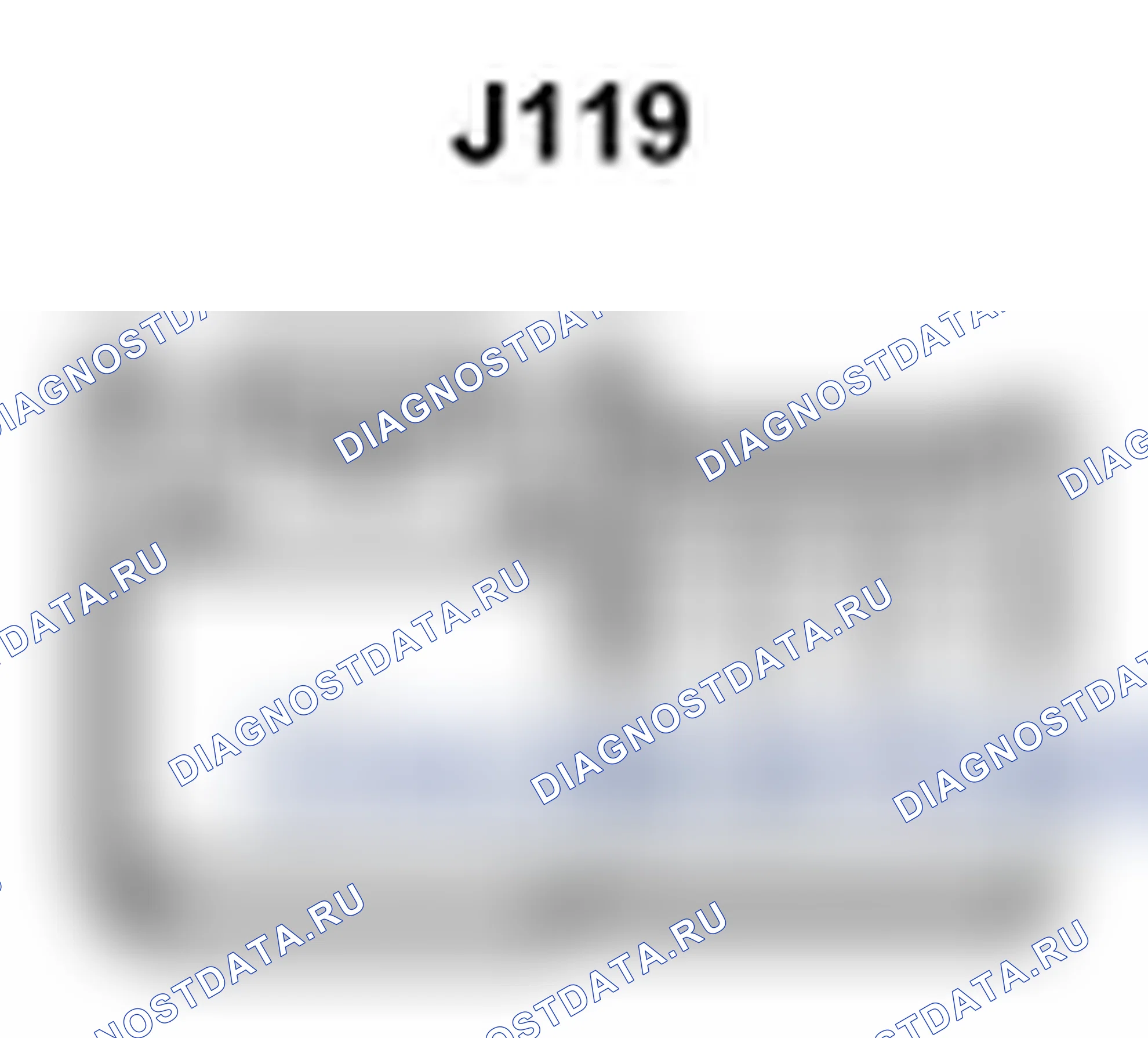 Рис. 347: Вид с торца разъема DCM (телематический приемопередатчик) (J119). Lexus IS F I
