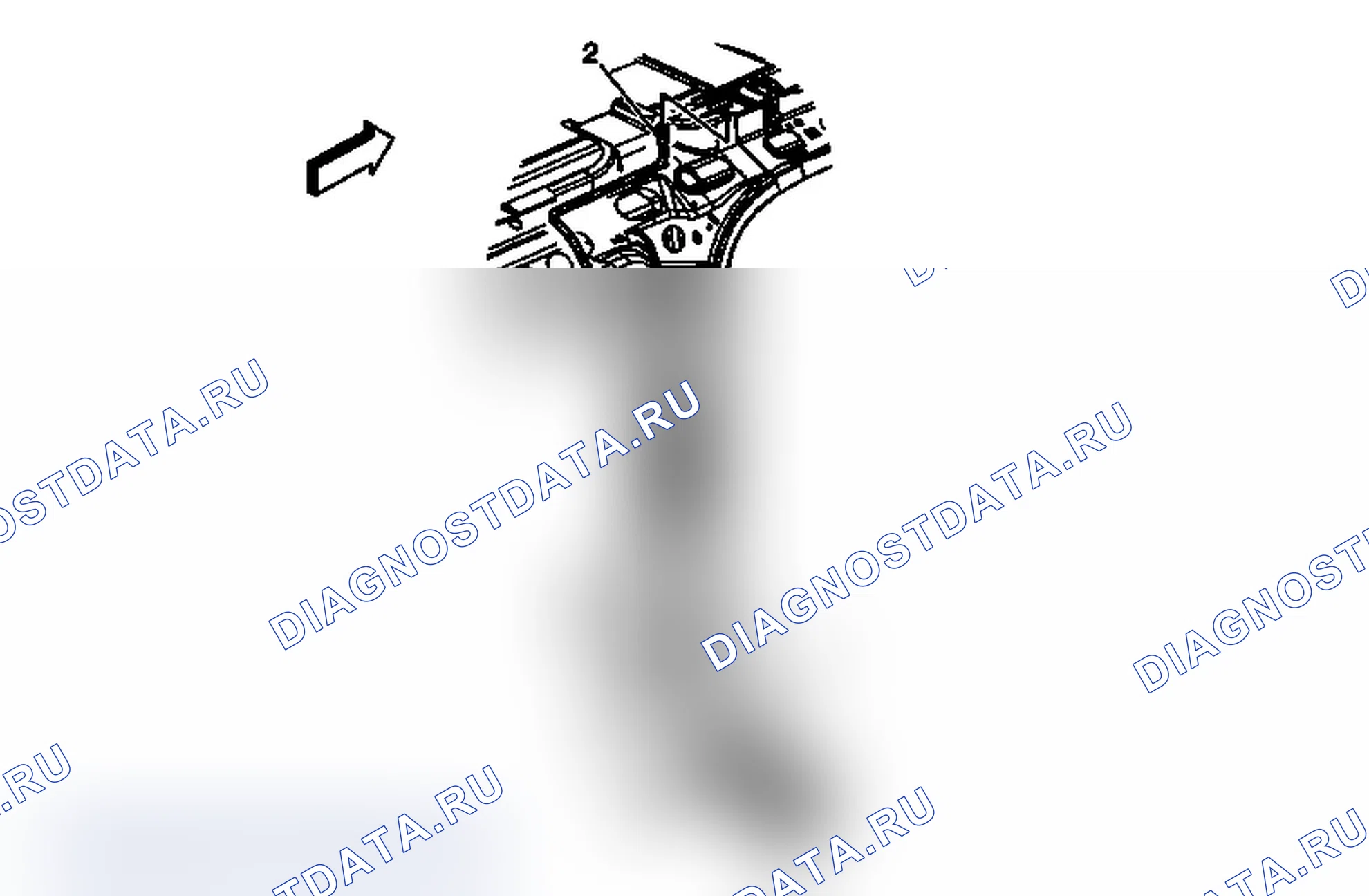 Рис. 4: Замена заднего дренажного шланга в люке (Yukon/Tahoe короткое замыкание Utility). Chevrolet Tahoe III