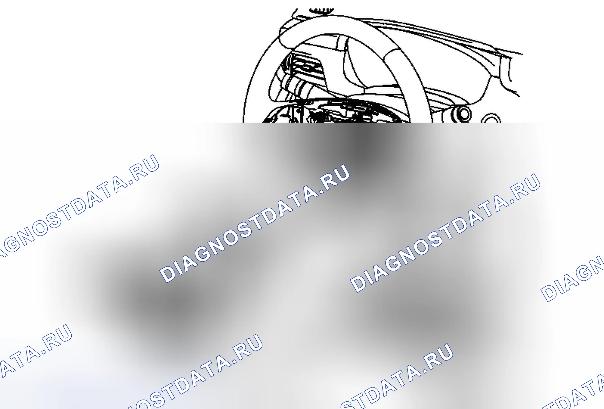 Рис. 9: Замена жгута проводов вспомогательного оборудования подушки рулевого колеса. Cadillac SRX II рестайлинг