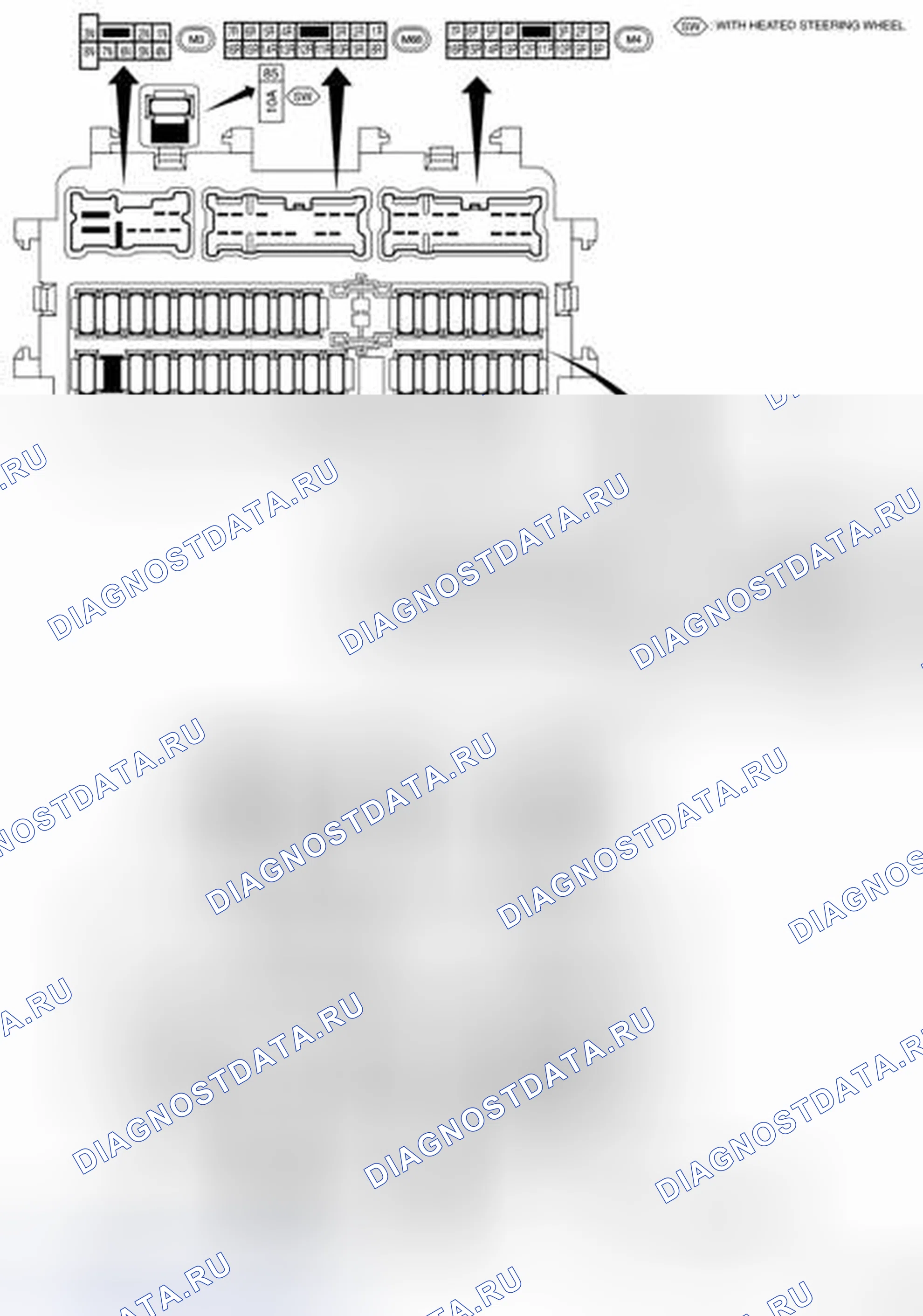 Рис. 219: Расположение клемм. Nissan Pathfinder IV рестайлинг