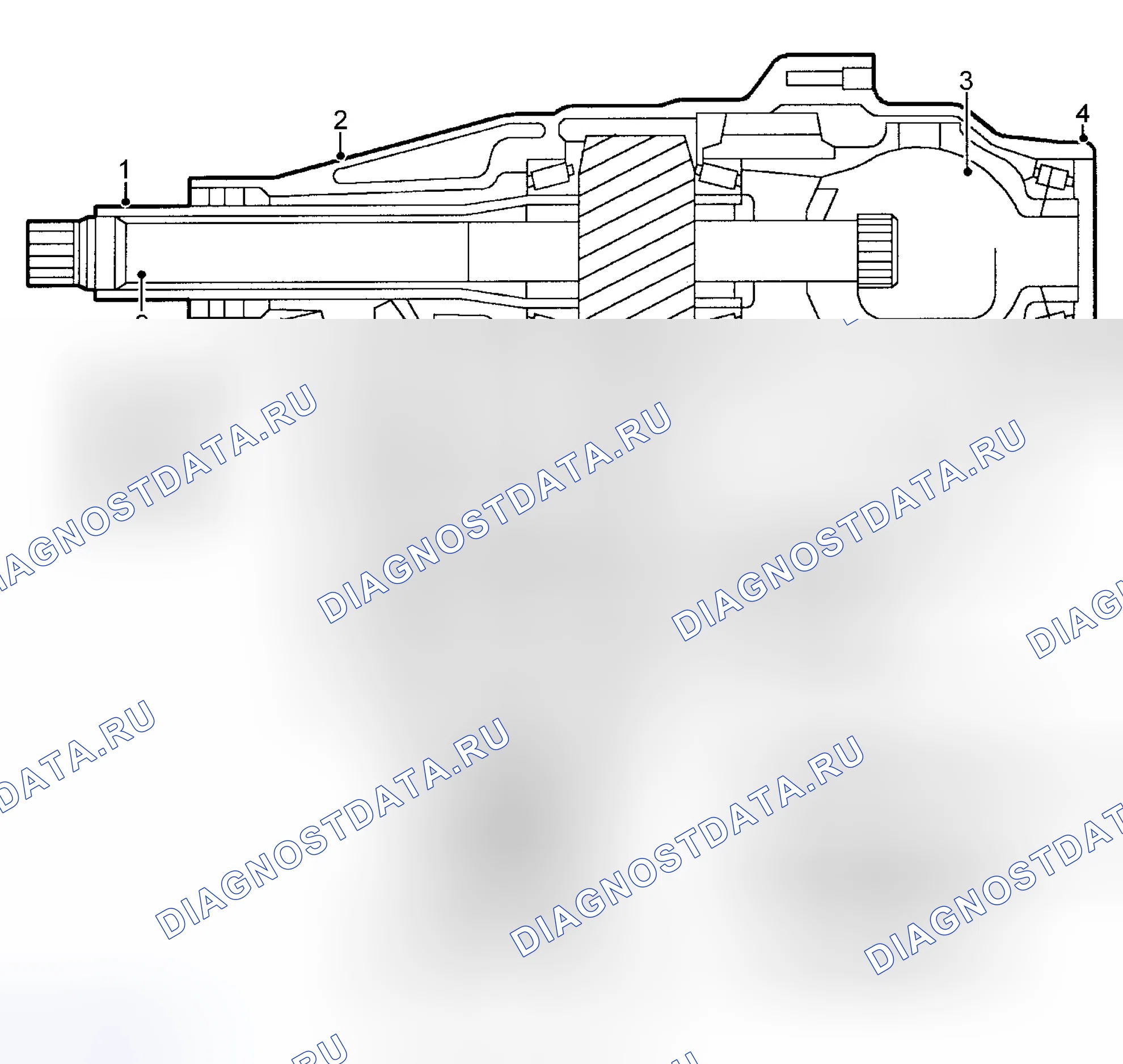 Рис. 53: ПРОМЕЖУТОЧНЫЙ РЕДУКТОРНЫЙ ПРИВОД. Land Rover Freelander L314