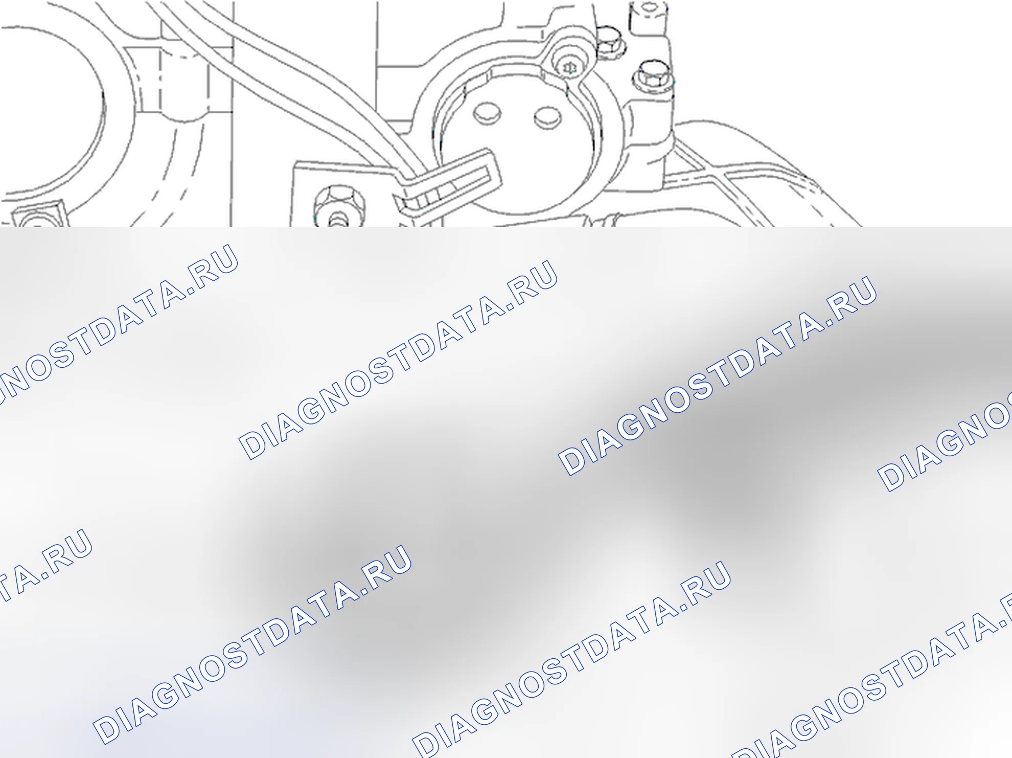 Рис. 22: Шланги нагревателя, установка. Volvo V40 I рестайлинг