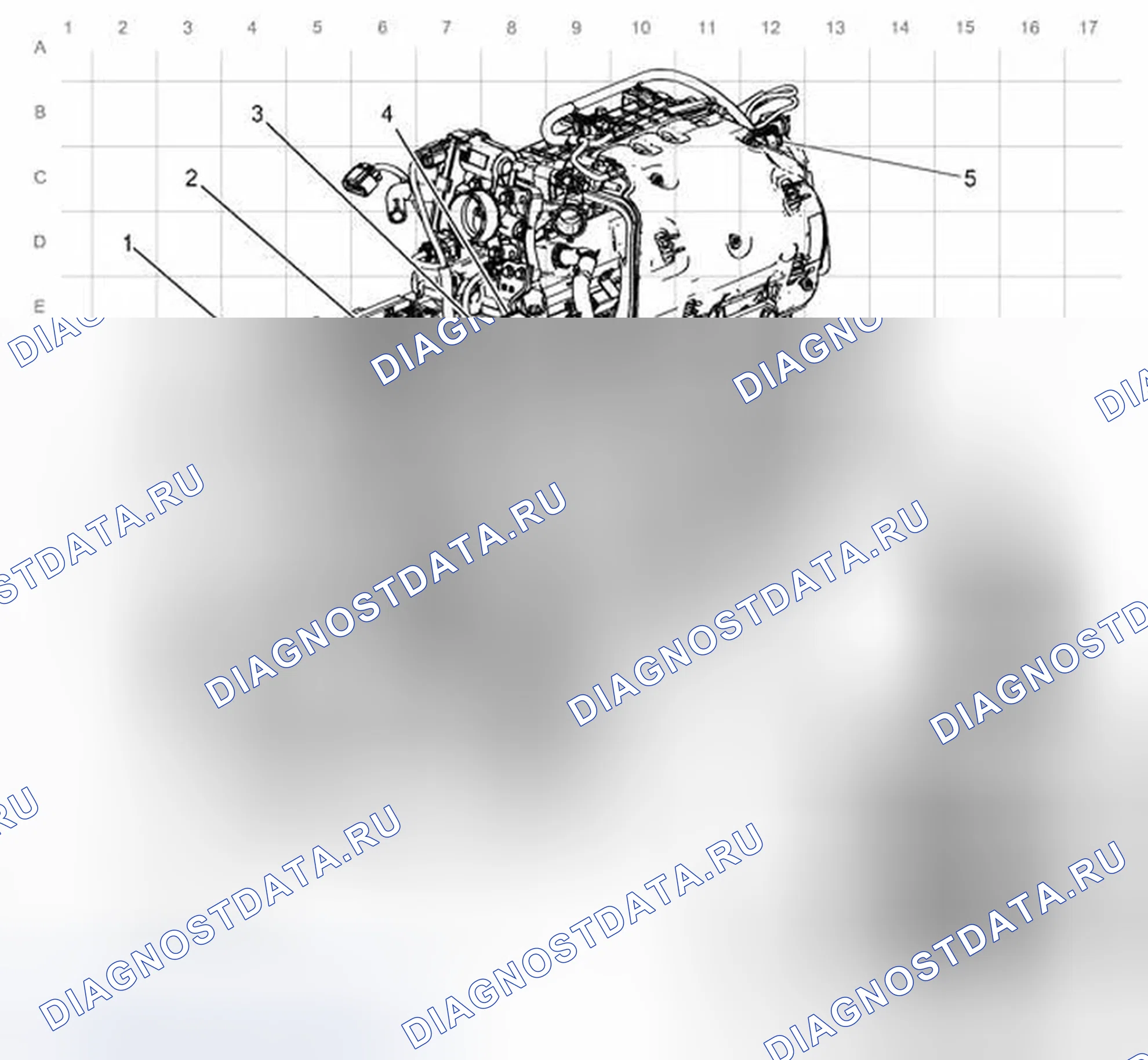 Рис. 49: Прокладка электропроводки двигателя (LL0 с Mng). Chevrolet Spark M300