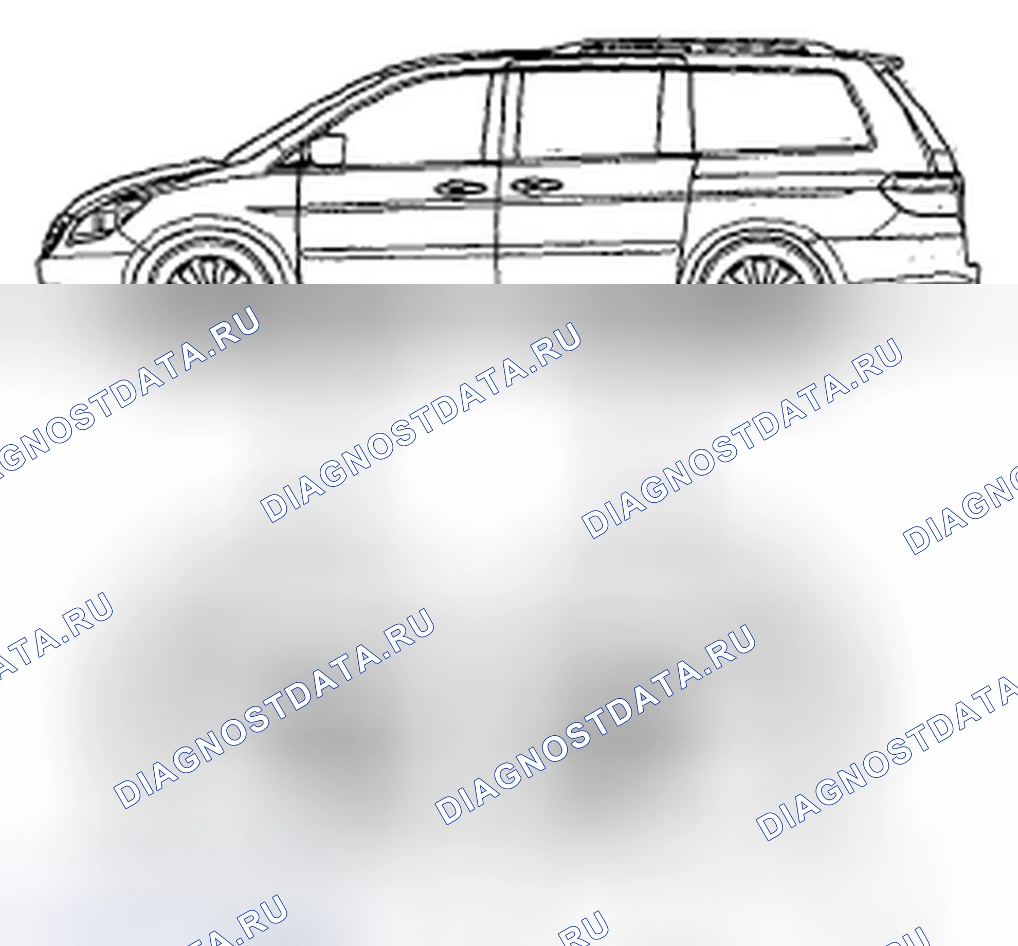 Рис. 24: Подъем транспортного средства. Honda Odyssey IV