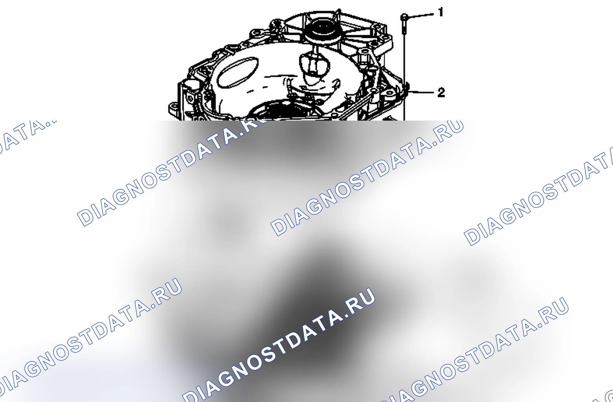 Рис. 472: Корпус гидротрансформатора со снятием узла жидкостного насоса. Pontiac G6 I final