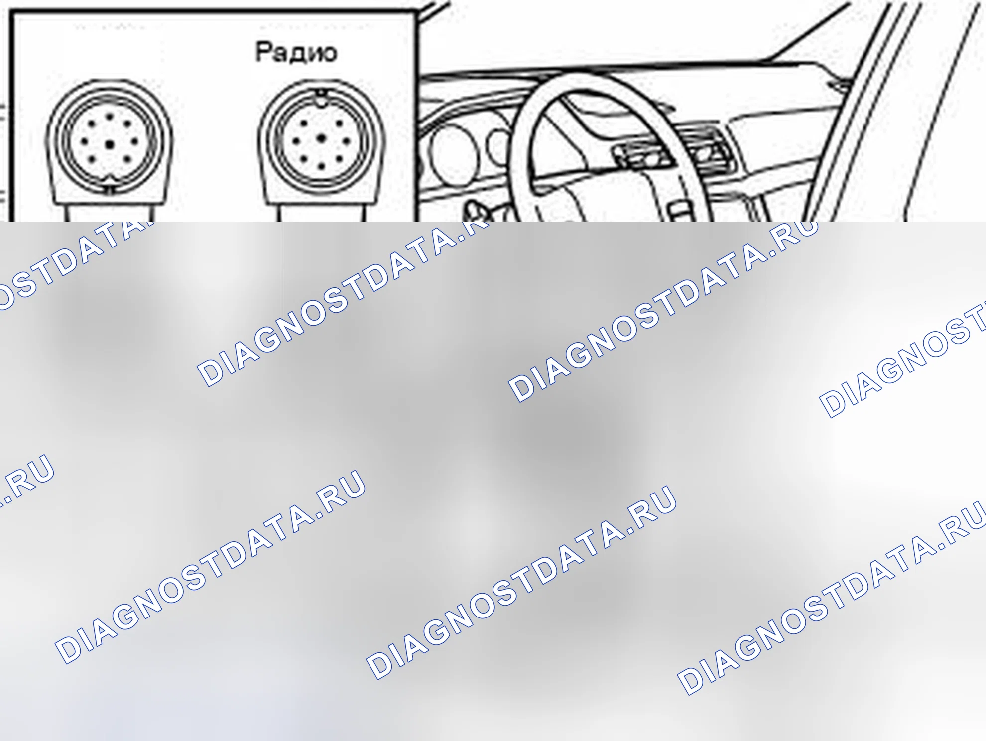 Рис. 190: Прокладка / зажим кабеля к стойке и кабельному жгуту. Volvo XC70 I рестайлинг