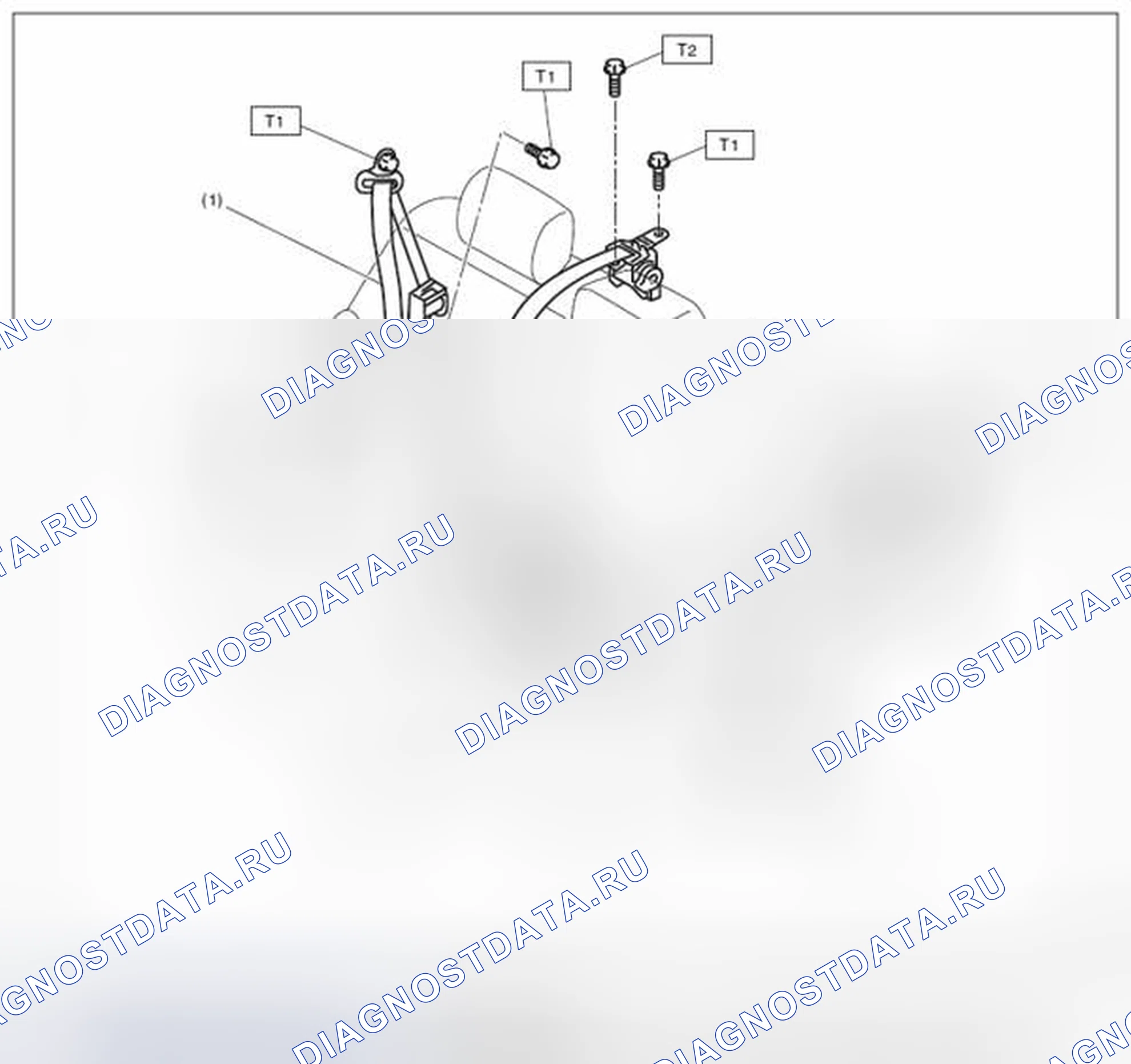 Рис. 8: ЗАДНИЙ РЕМЕНЬ БЕЗОПАСНОСТИ (МОДЕЛЬ СЕДАНА). Subaru Legacy BM/BR рестайлинг