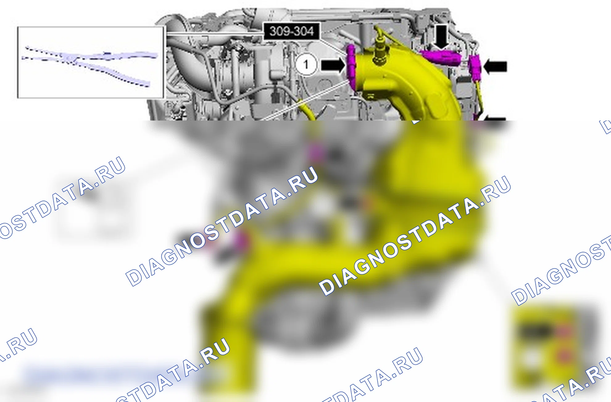 Как снять присоединяемые детали двигателя. Ford S-MAX II