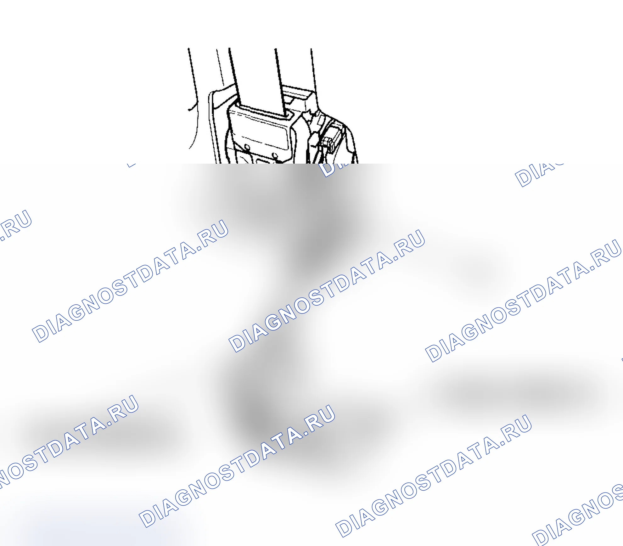 Рис. 85: расшифровка кода ошибки 22-9x (22-90-22-99, 22-9A - 22-9F): короткое замыкание на массу в натяжителе ремня безопасности переднего пассажира. Acura TL III