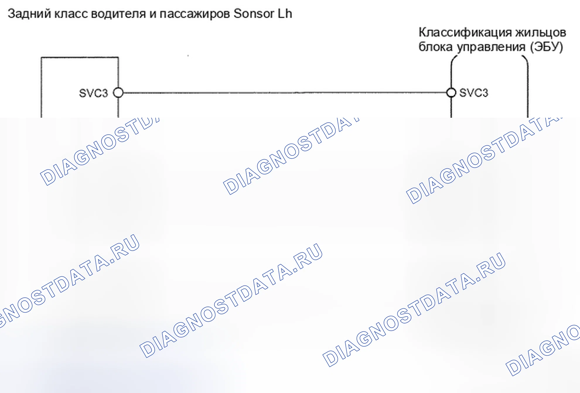 Рис. 83: Датчик классификации заднего пассажира Lh - электросхема. Toyota Prius II рестайлинг