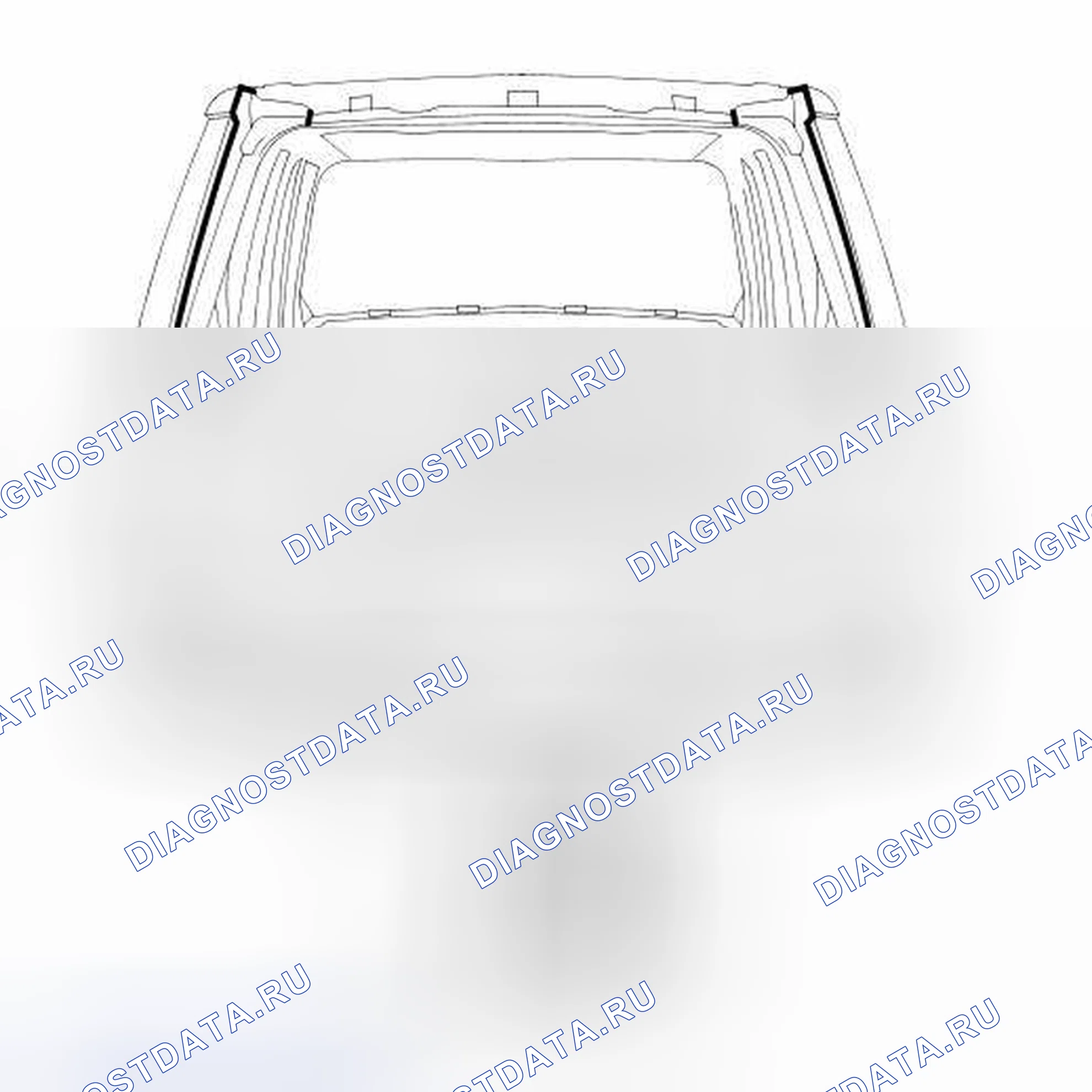 Рис. 90: ГЕРМЕТИК ШВА - ЗАДНИЕ ТОРЦЕВЫЕ ПАНЕЛИ КУЗОВА. Land Rover Range Rover L322