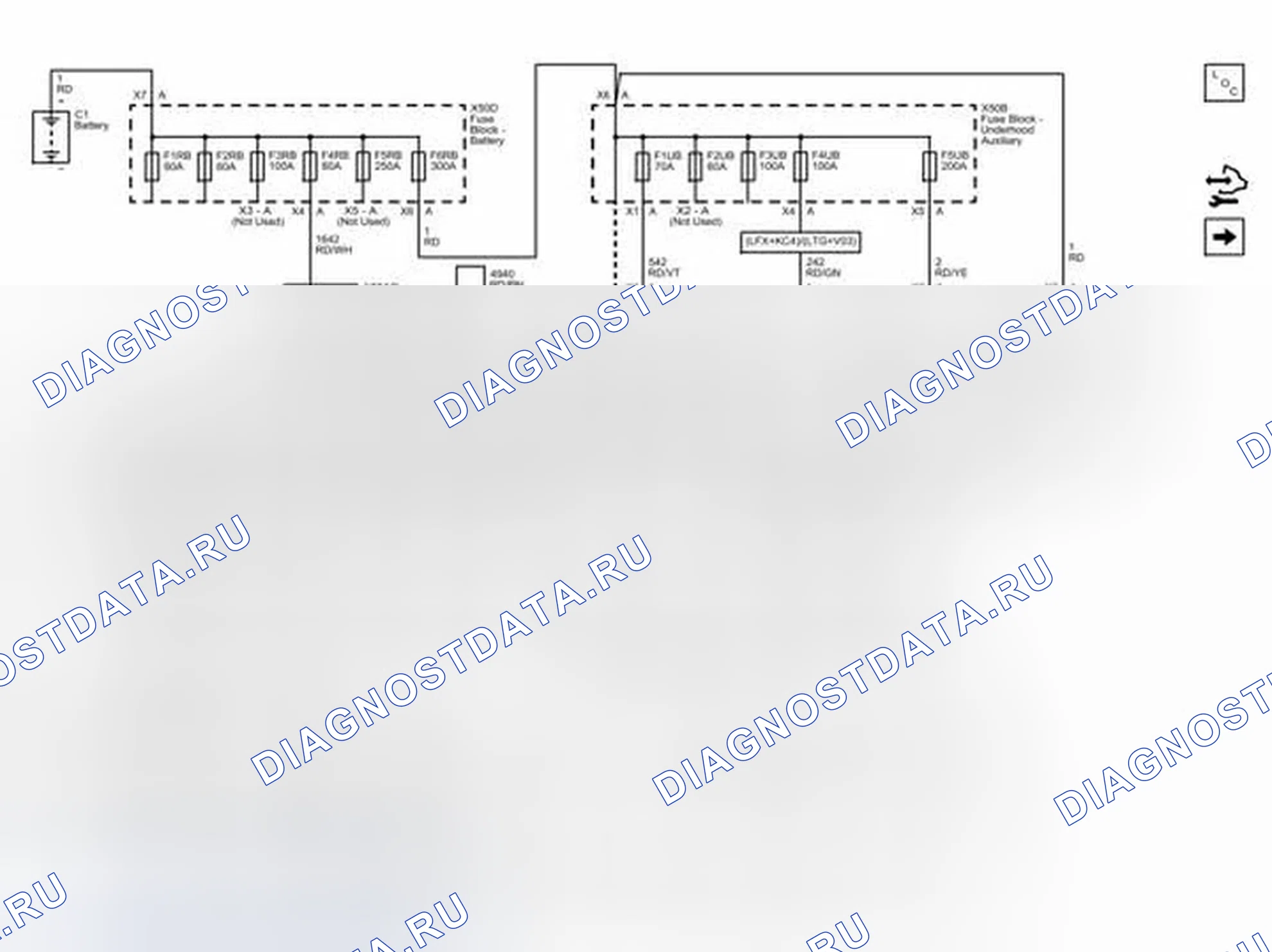 Рис. 92: Шина B + (1 из 2). Cadillac ATS I